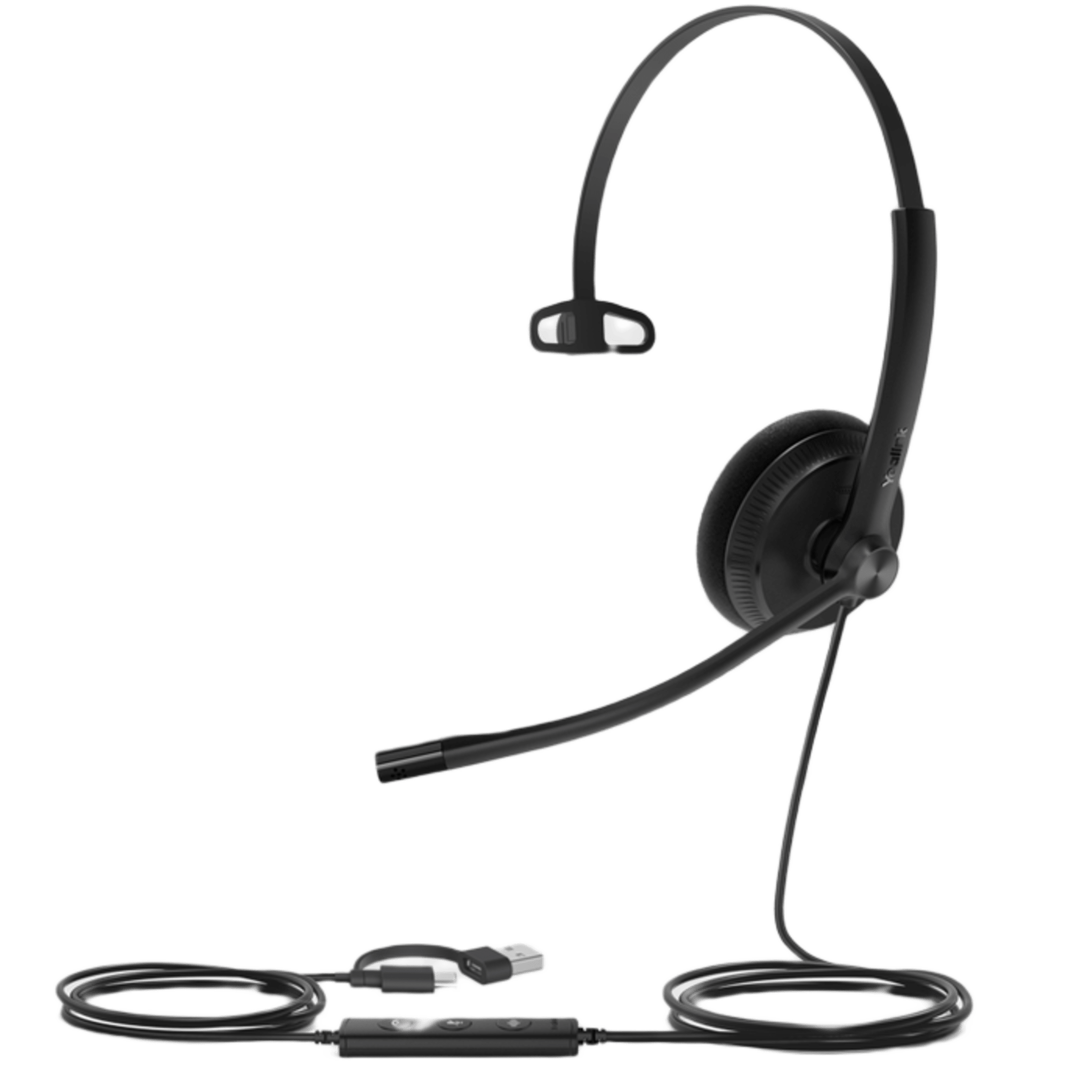 Diadema Alámbrica UH34 Lite Mono Teams de Yealink USB-C/A con Almohadillas de Espuma