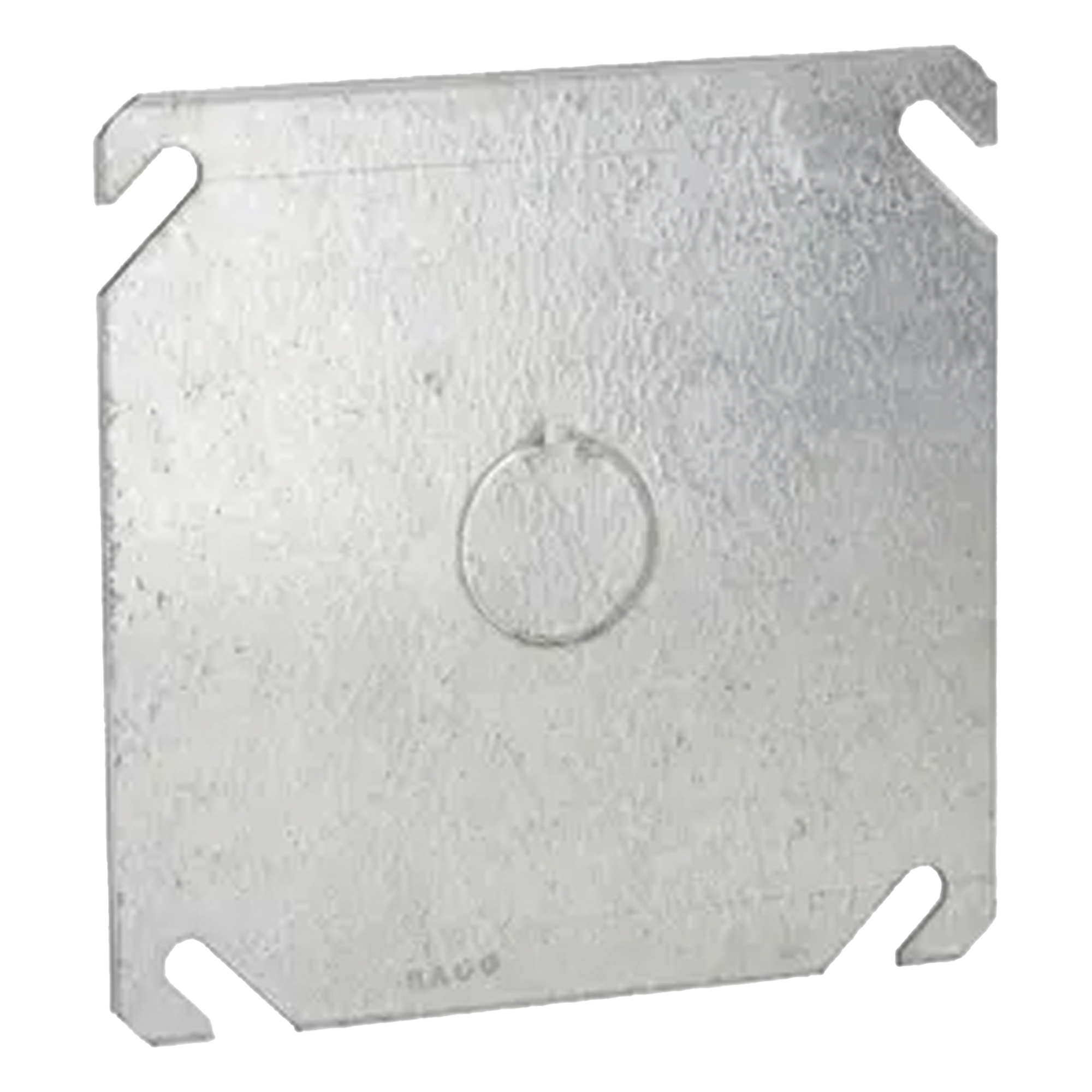 Tapa Cuadrada con Entrada de 1/2 para caja de 4". — RACO · SKU HUB-753