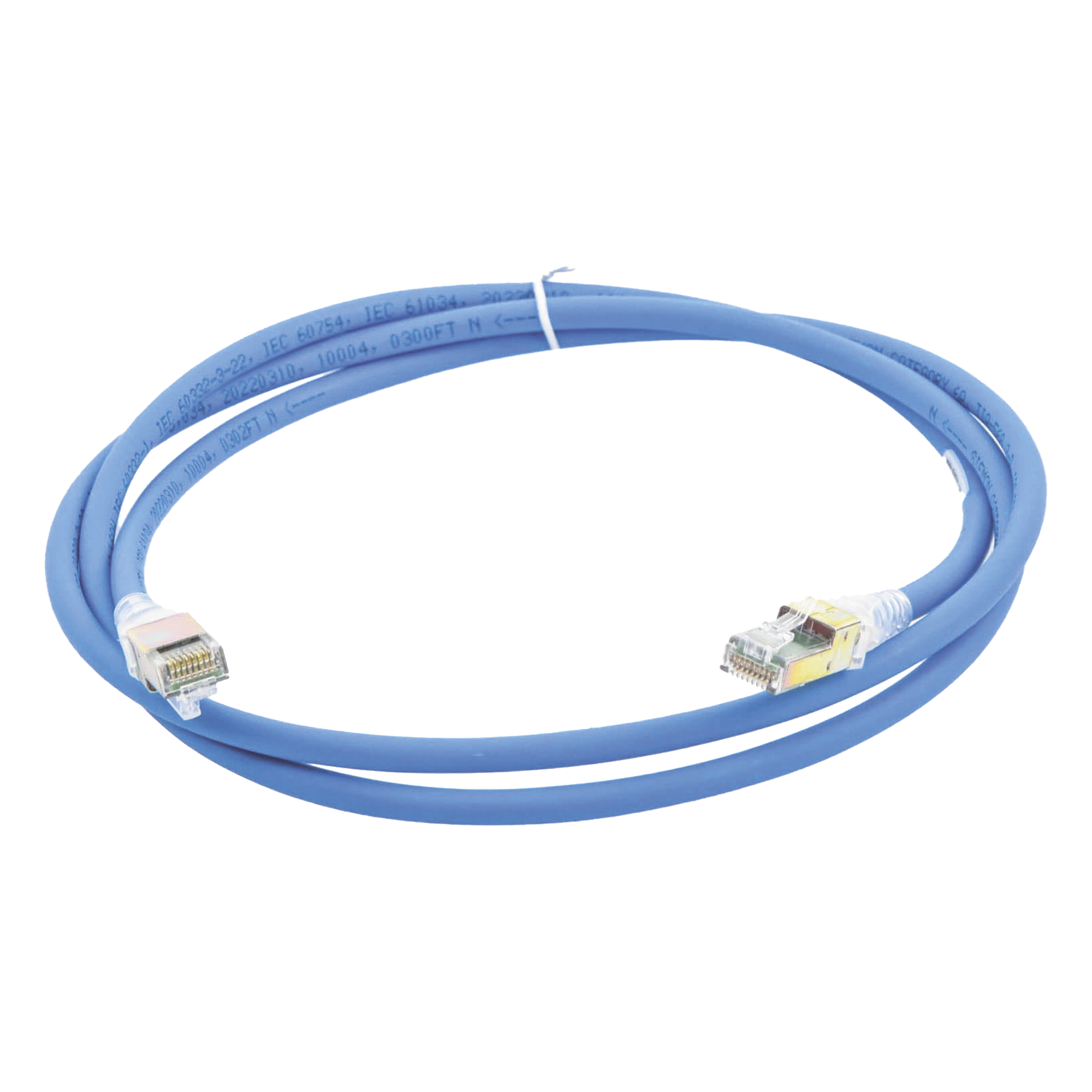 Patch Cord Z-MAX Cat6A UTP, CM, 1.52 Metros (5 Pies), Color Azul, Versión Bulk (Sin Empaque Individual) — SIEMON · SKU ZM6A-05-06B