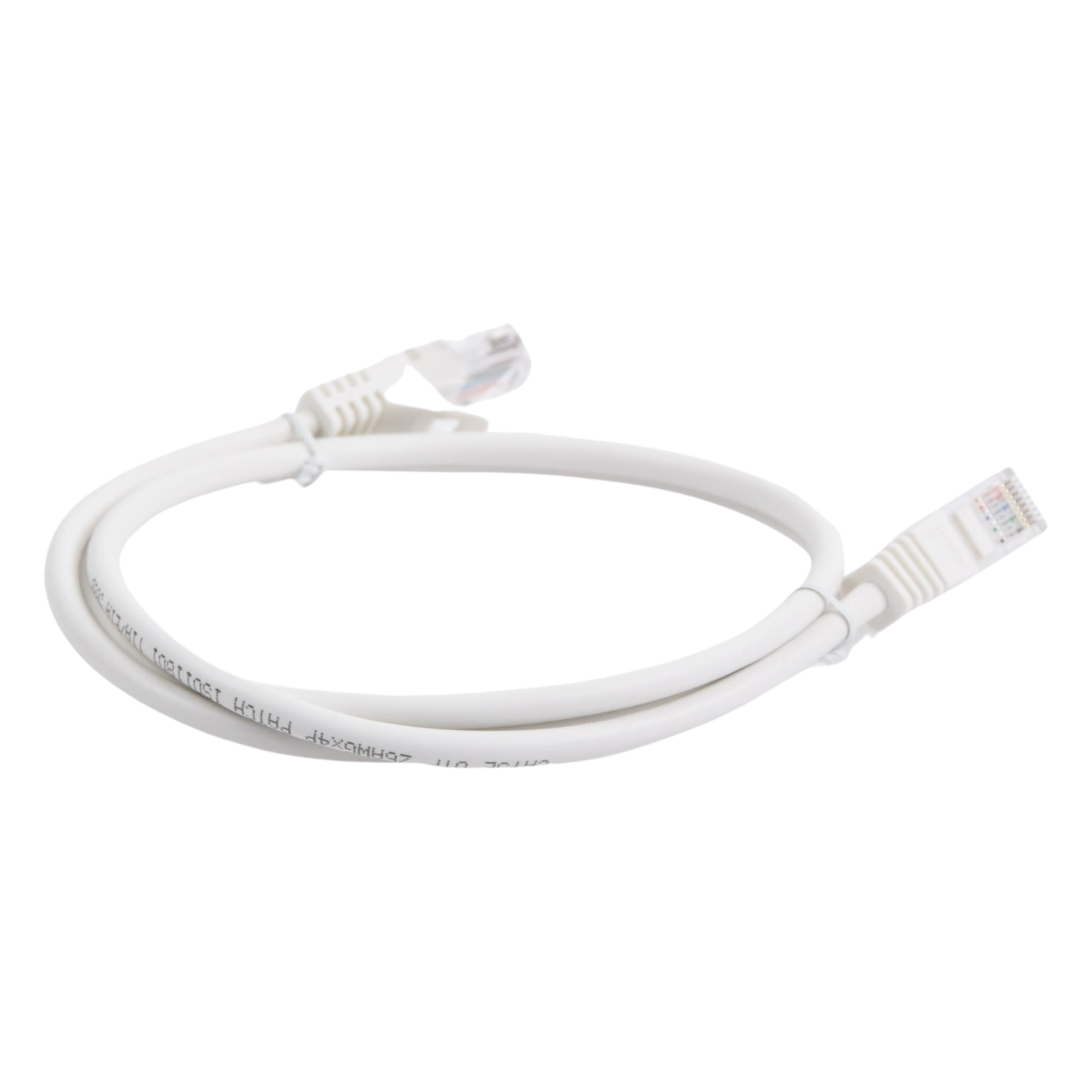 Cable de Parcheo UTP Cat5e / 1 Metro (3.28 Pies) / Blanco / RJ45 / 100 Ohms