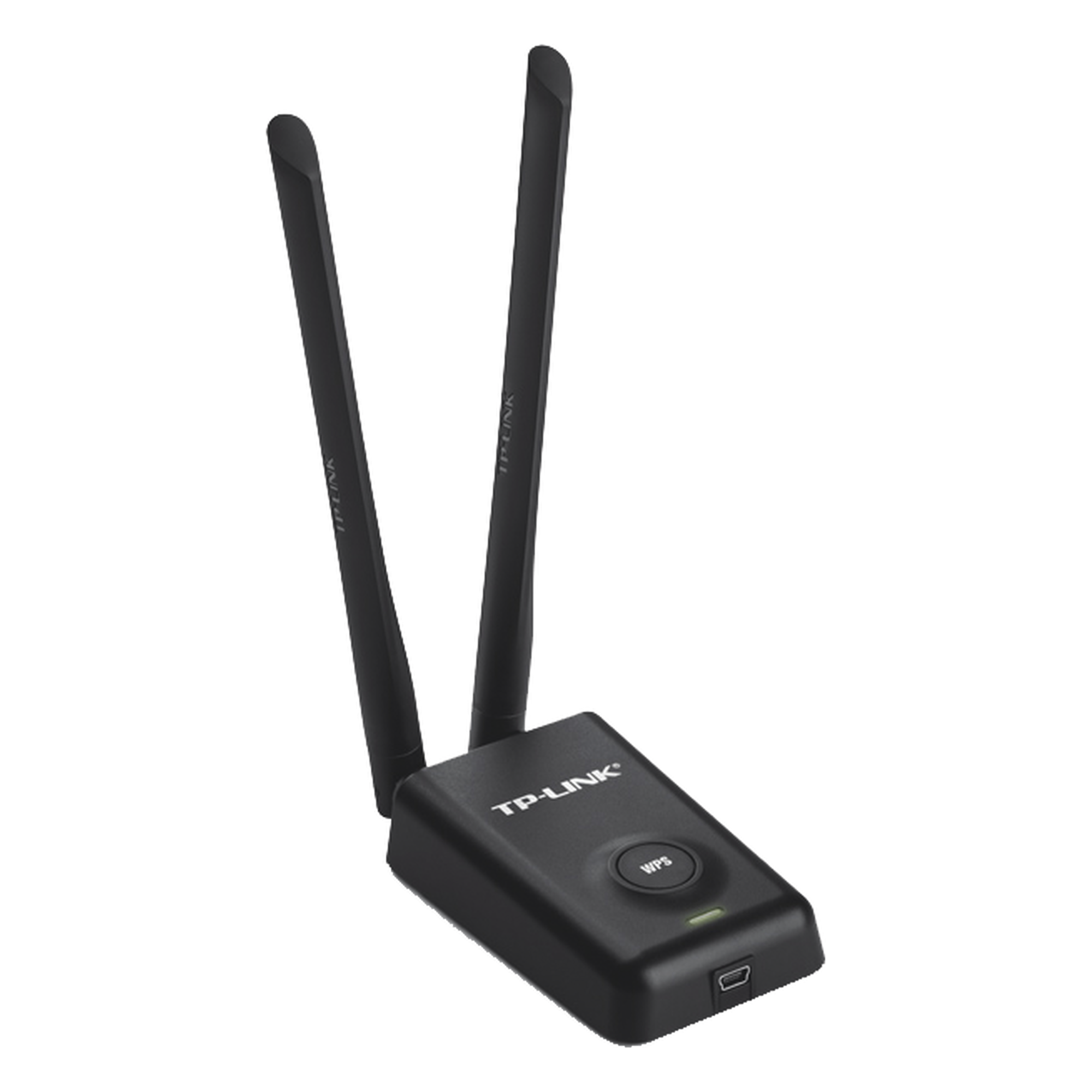 Adaptador de alta potencia USB inalámbrico/ WiFi N 300 Mbps / Frecuencia de 2.4 GHz / 2 Antenas Externas de 5 dBi / Compatibilidad Windows y Linux — TP-LINK · SKU TL-WN8200ND