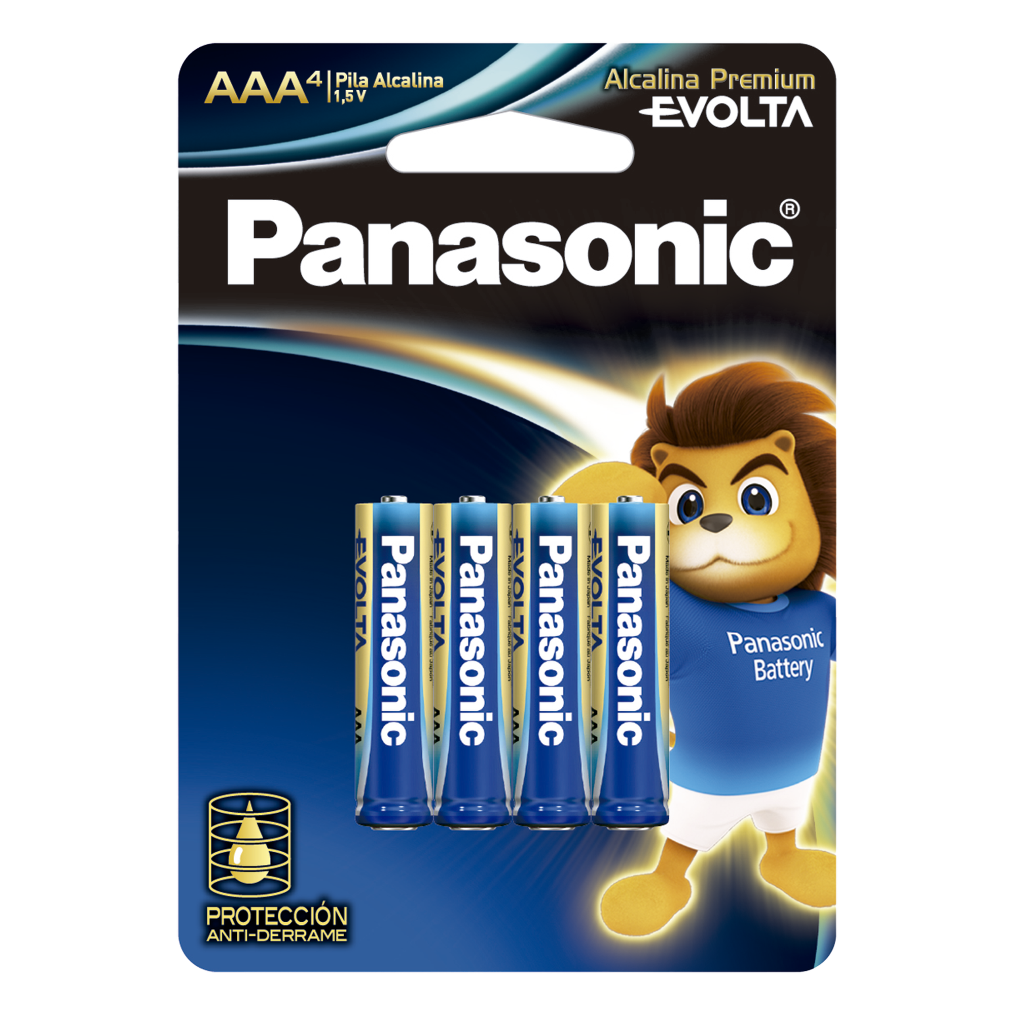 Batería Alcalina AAA 1.5V EVOLTA / No recargable / Paquete de 4 Baterías — PANASONIC · SKU LR03EGL/4B