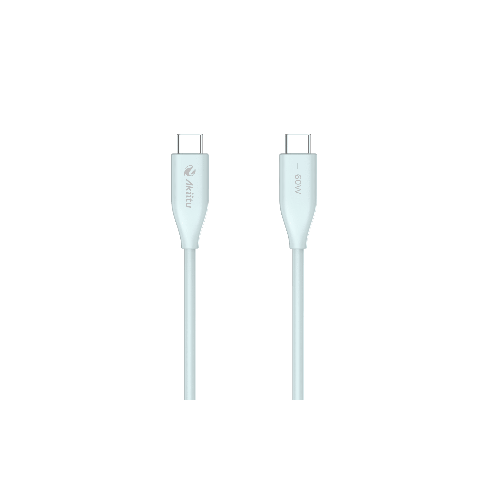 Cable de Carga USB-C a C 1 Metro (3.28 Pies) / Tecnología GaN (Nitruro de Galio / Fast-Charging / Potencia 60W / Velocidad Transferencia 480 Mbps / Material Silicona No Tóxica / Conector Aluminio Anodizado
