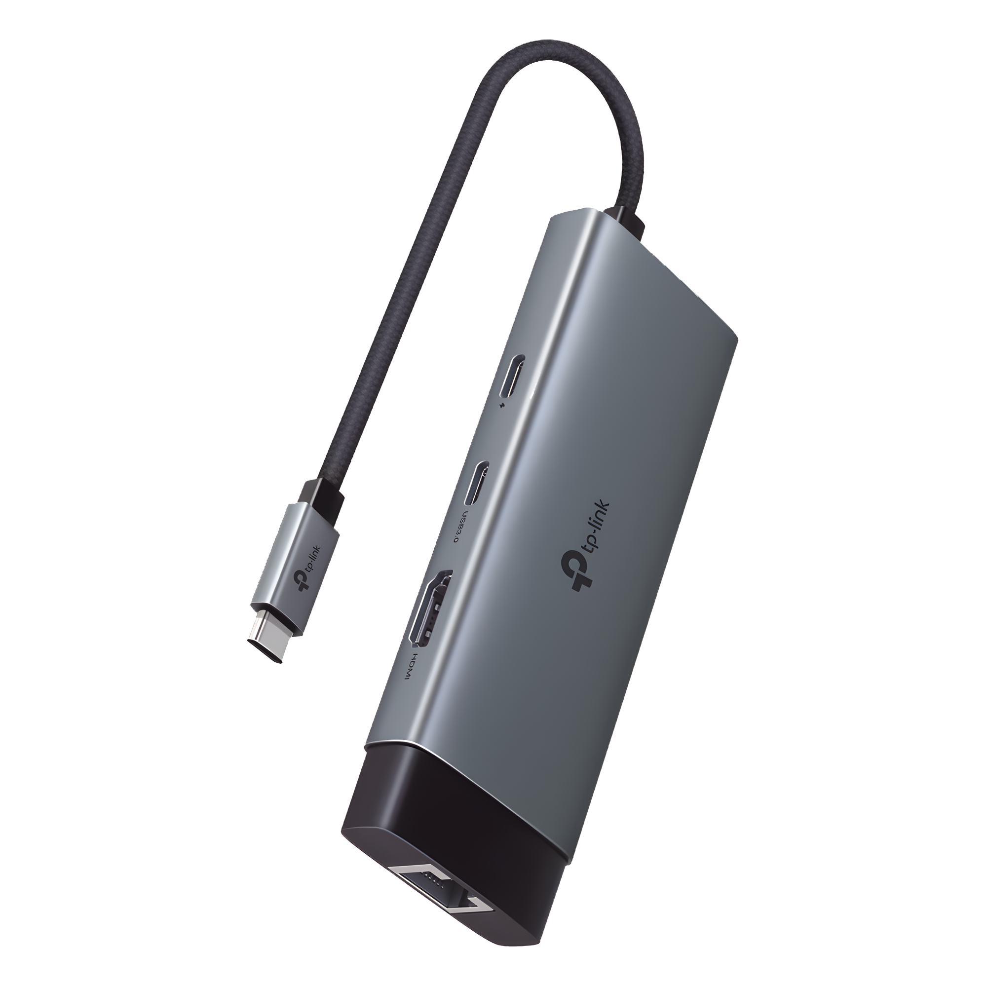 Adaptador HUB 6 en 1, 1 puerto USB-C entrada, 1 puerto HDMI 4K, 1 puerto Ethernet Gigabit, 1 puerto USB-C y 2 puertos USB-A — TP-LINK · SKU UH6120C
