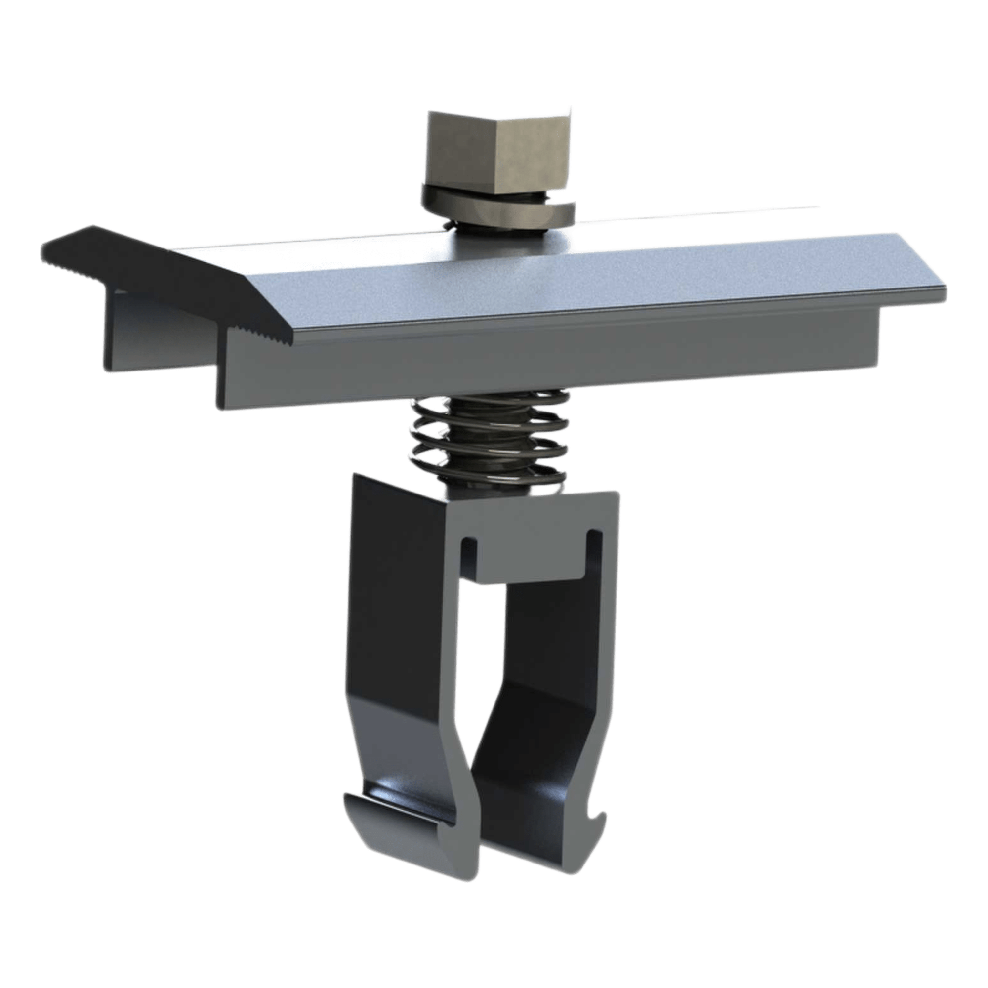 Sujetador intermedio 25-40 mm para montaje de paneles solares en riel 21 — EPCOM POWERLINE · SKU EPLMC5NTAL50