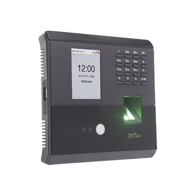 Terminal Biométrica Facial y Huella / 100 Rostros 500 Huellas / Visible Light / ADMS / TCP/IP / BioTimePro — ZKTECO · SKU MB10V