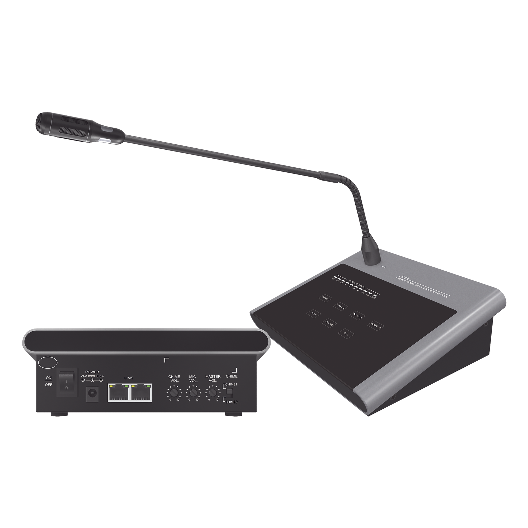 Microfono Remoto de 4 Zonas Para Sistema de Voceo | Compatible Con Amplificadores SF4240UC y SF2240UC — EPCOM PROAUDIO · SKU SF-214B
