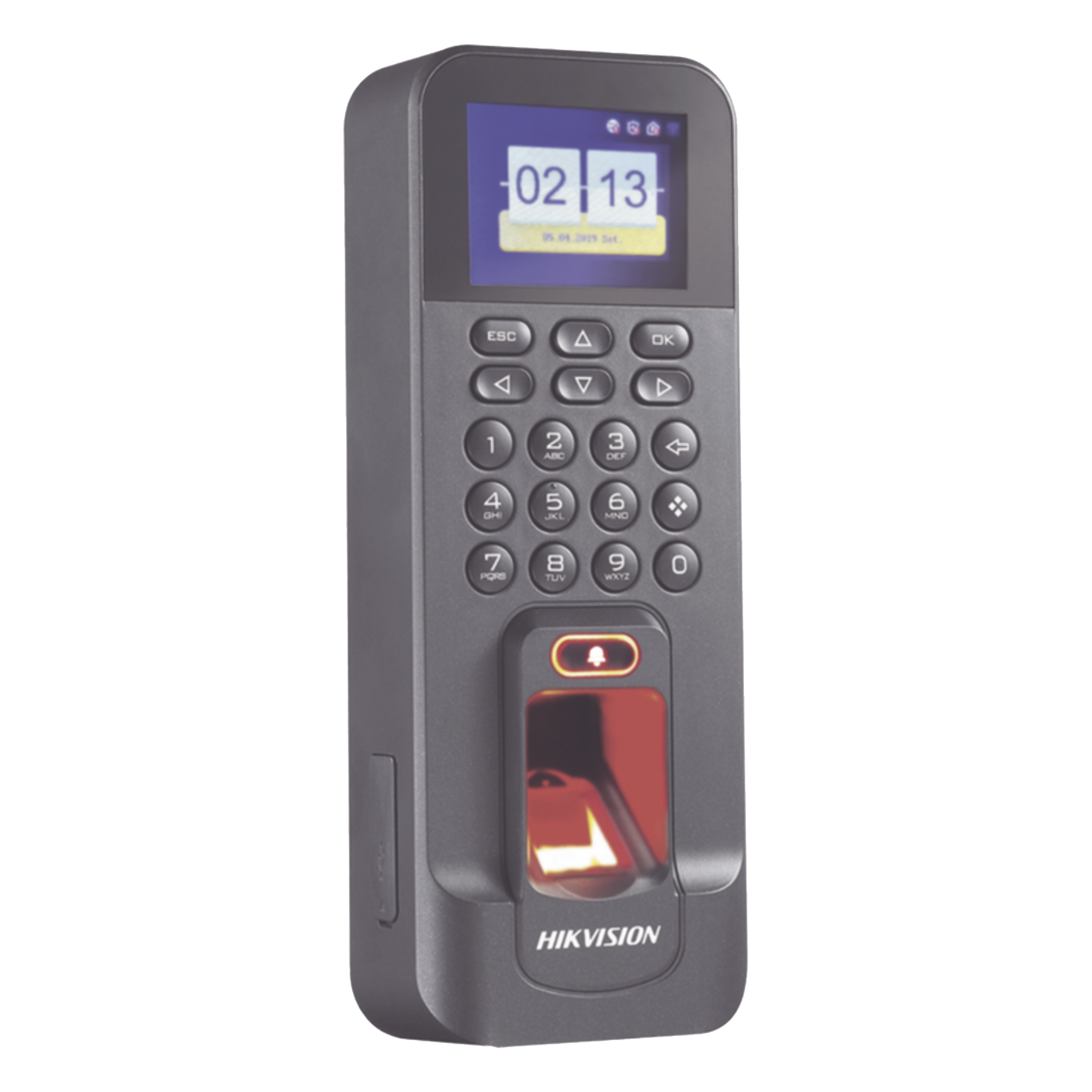Biométrico WiFi de Acceso y Asistencia Compatible con APP Hik-Connect (P2P) / Soporta Biometrico Esclavo RS-485 / Lectura de Huella y Tarjetas EM / TCP/IP / 150,000 Eventos / Relevador para Chapa y Reportes de Asistencia — HIKVISION · SKU DS-K1T804AEF