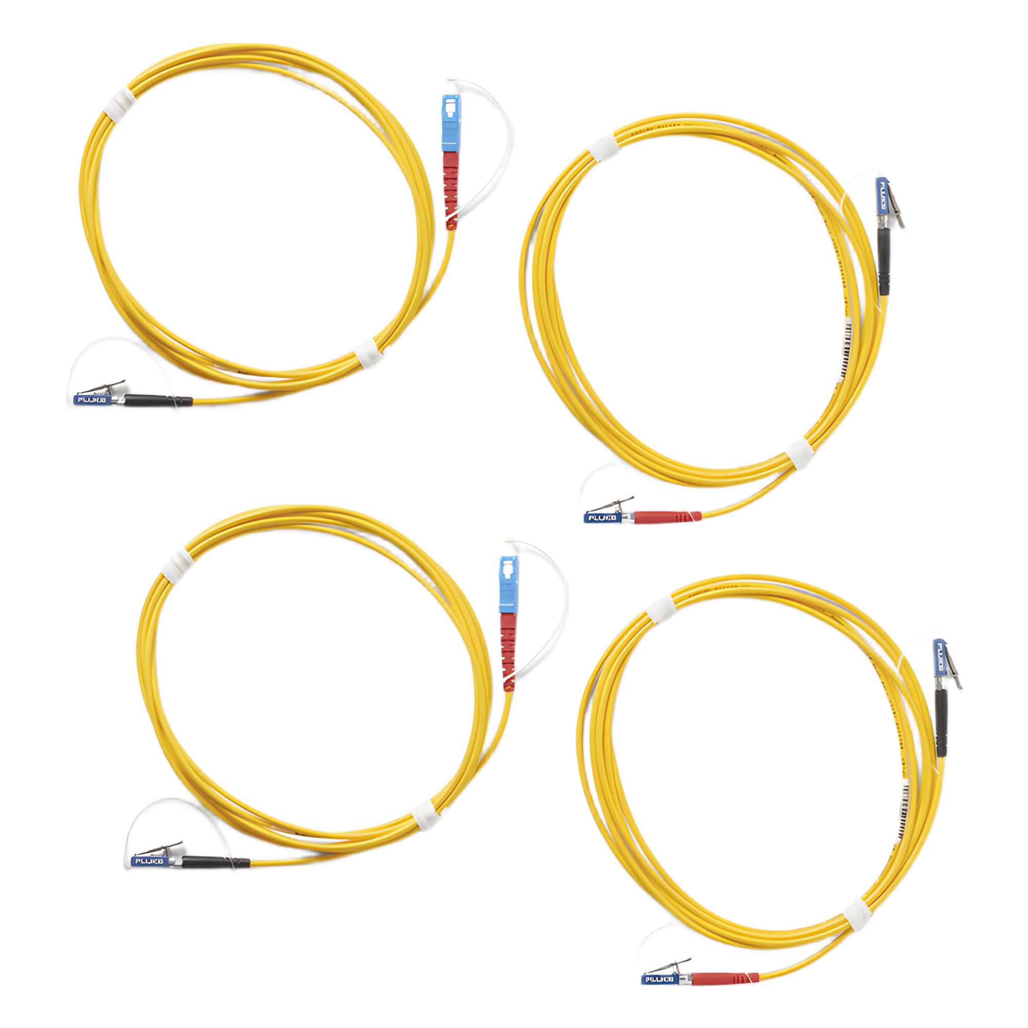 Kit de Cables de Referencia de Comprobación Monomodo CertiFiber Pro, Para Fibras con Conectores LC (2 SC/LC Metálico, 2 LC/LC Metálico), de 2 Metros (6.56 Pies) — FLUKE NETWORKS · SKU SRC-9-SCLC-KIT-M