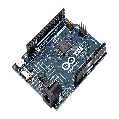 Placa Desarrollo Arduino UNO R4 Minima / Microcontrolador Renesas RA4M1 32-bit Cortex-M4 / 48 MHz / 256 kB Flash / 32 kB SRAM / 14 Digital I/O / 6 Analog Inputs / USB-C / Compatible con Shields UNO — ARDUINO LLC · SKU ABX-00080