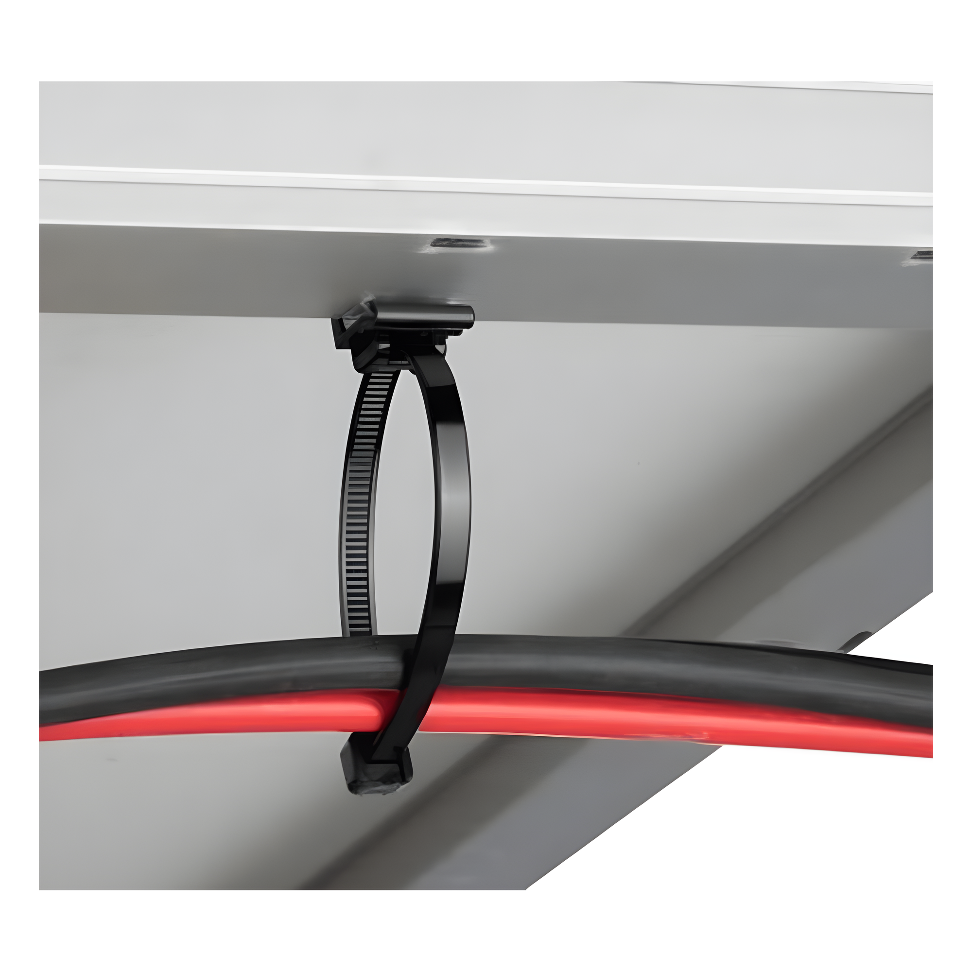 Cincho de Nylon 6.6 Solar Clip, 188mm largo x 14mm ancho, Color Negro, Exterior Resistente a Rayos UV, Paquete de 100pz — PANDUIT · SKU SVSA12-2S-C0