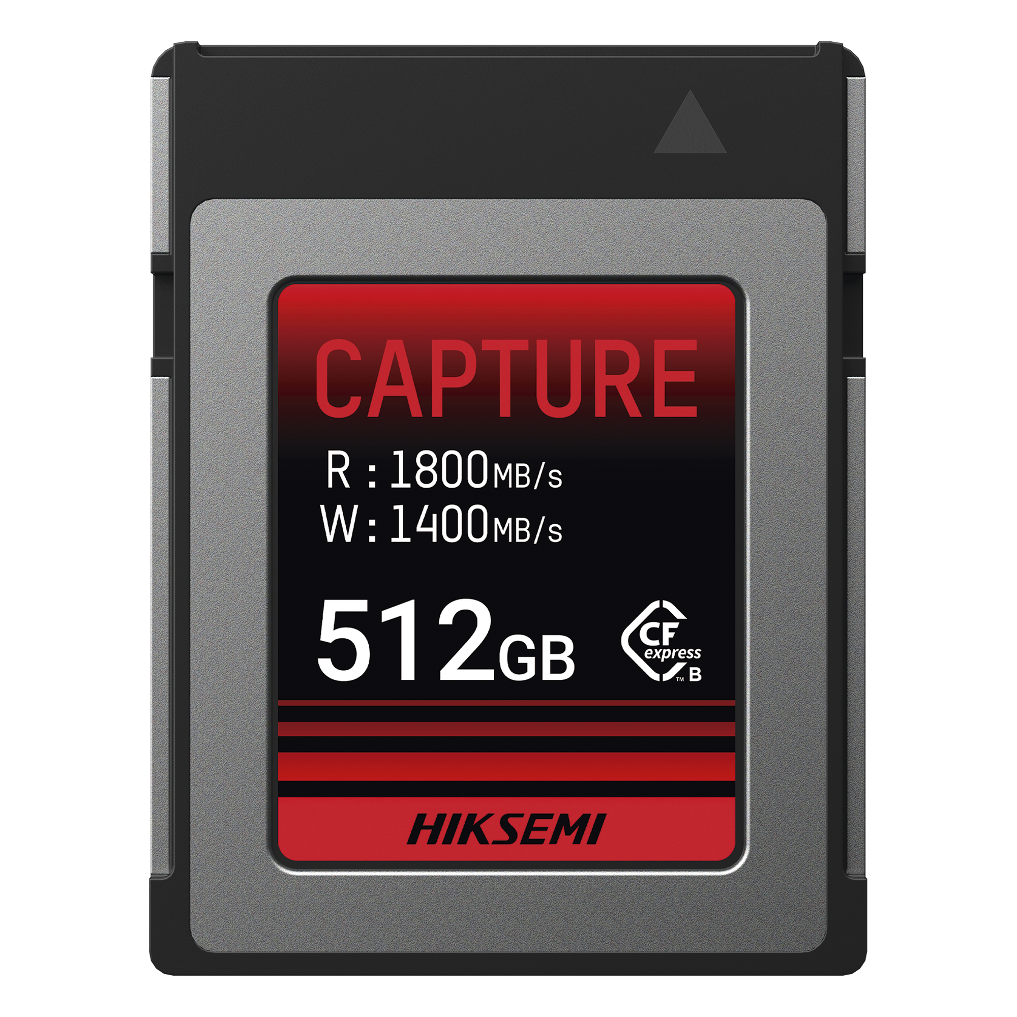 Memoria CFexpress Tipo B / 512 GB / 1800 MB/s Lectura / 1700 MB/s Escritura / Video 8K / PCIe Gen 3×2 — HIKSEMI by HIKVISION · SKU HS-CFE-E300/512G