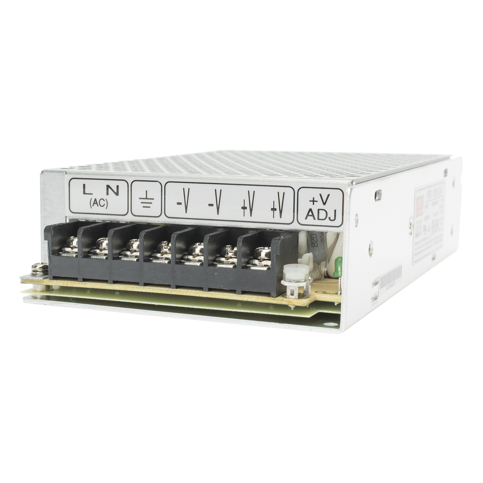 Fuente de Poder Industrial Conmutada 100W de Potencia, 24Vcc, 4.5A — MEANWELL · SKU RS-100-24