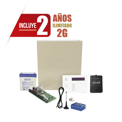Kit de panel de alarma híbrido con comunicador celular 2G, teclado alfanumérico, batería y transformador, con 2 años de datos incluidos — HONEYWELL HOME RESIDEO · SKU VISTA48MINI2/60RF2Y