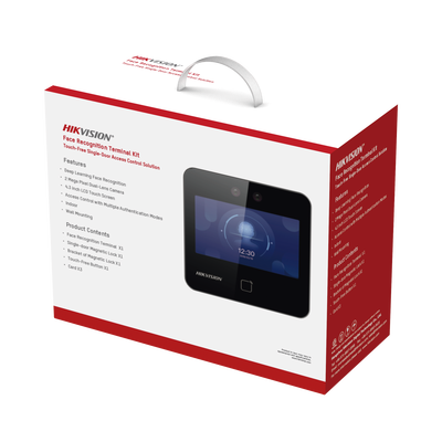 Kit de Control de Acceso TODO INCLUIDO con Lector de Rostros, QRs y Tarjetas / 1,500 rostros / Compatible con App HIKConnect /Incluye Electroimán  Botón de Salida y Montajes Z y L para imán / HIK-IA — HIKVISION · SKU DS-KAS343