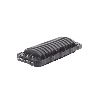 Caja de Distribución de Fibra Óptica Horizontal, Hasta 96 Empalmes, Exterior IP68, 2 Puertos de Entrada y Salida
