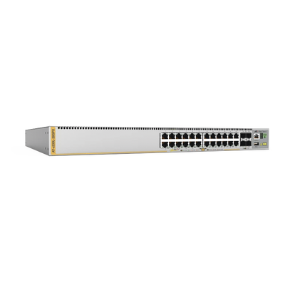 Switch L3 Stackable, 24x 10/100/1000-T PoE+, 4x SFP+, Fuente redundante integradas 740 Watts (TAA compliant version) — ALLIED TELESIS · SKU AT-X530L-28GPX-90