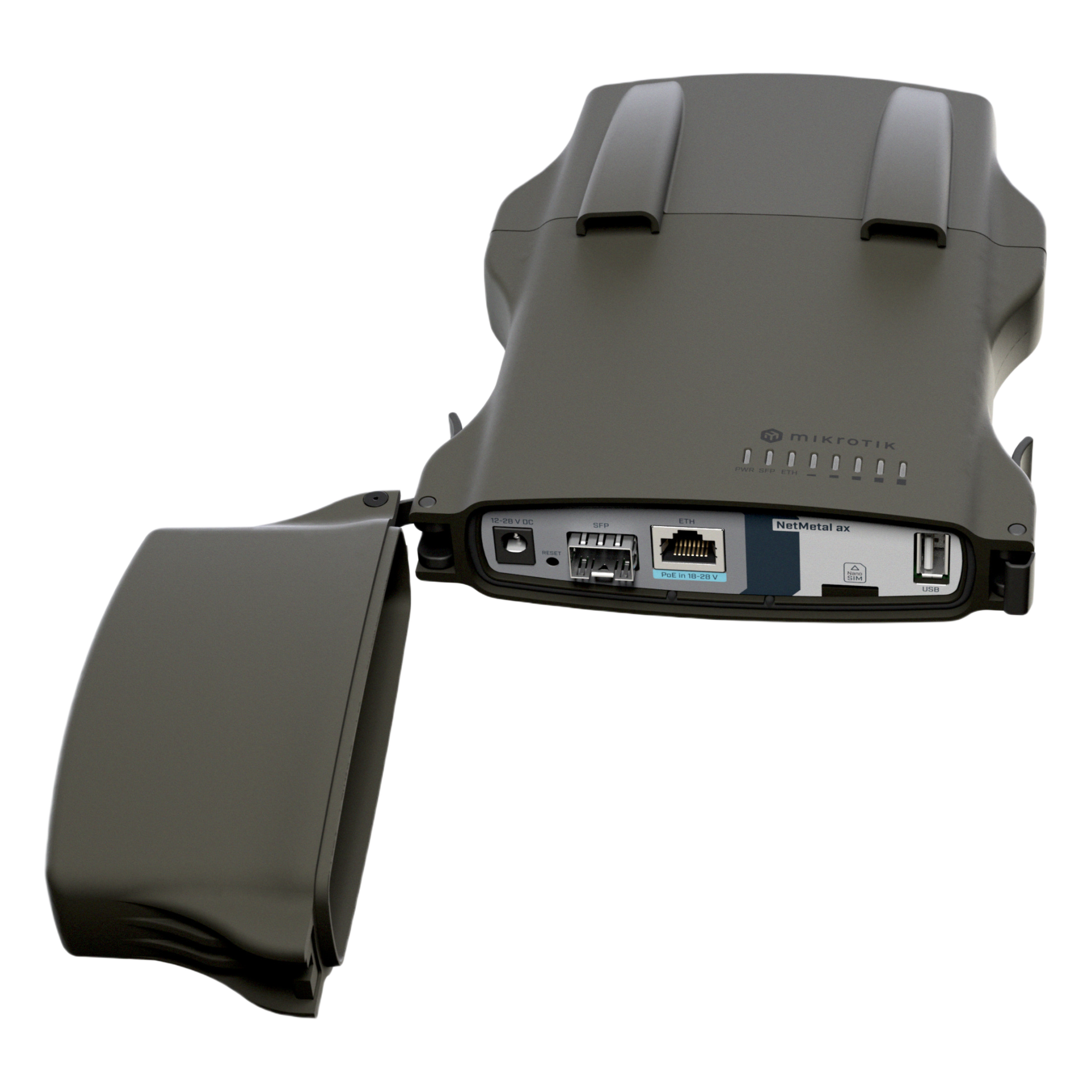 (NetMetal ax) – Radio conectorizado Wi-Fi 6 doble banda, Gigabit y SFP+ 2.5G para exteriores — MIKROTIK · SKU L23UGSR-5HAXD2HAXD-NM