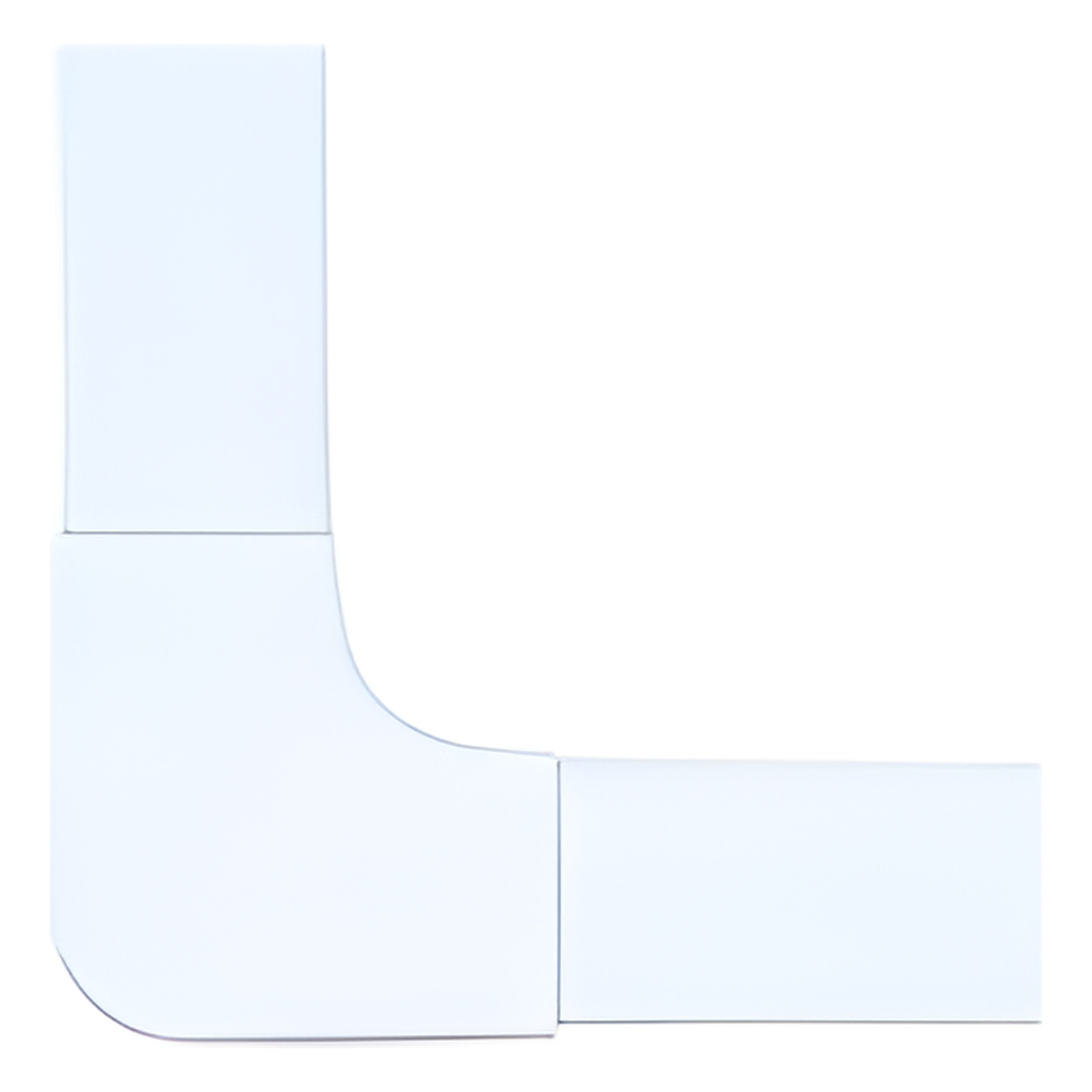 Sección en "L" color blanco de PVC auto extinguible,  para canaleta PT48 (6130-01002) — THORSMAN · SKU PT-48-L