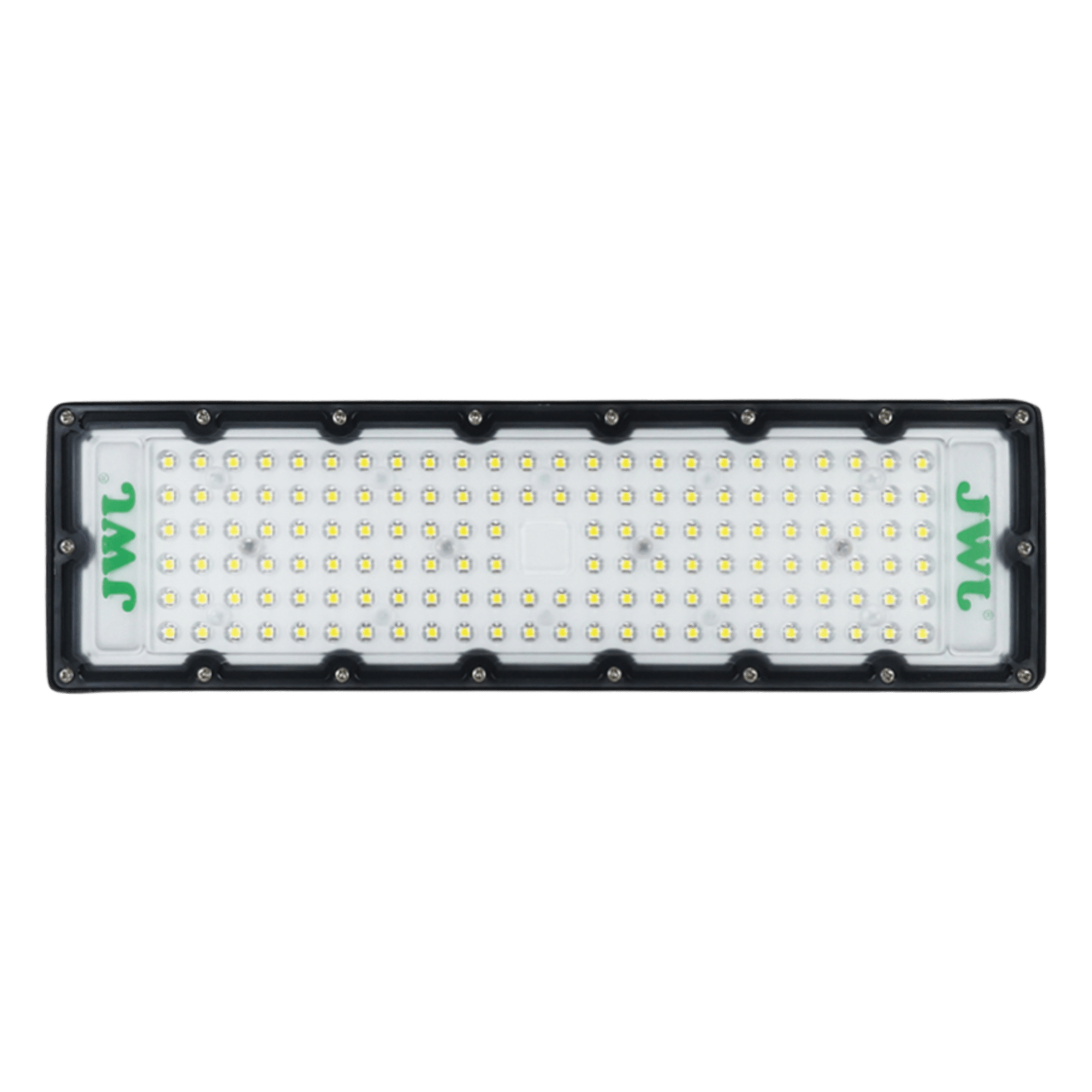 Reflector LED 100 W /350 x 100 mm / 85 - 265 Vca~ 50/60Hz / TCC 6 500 K / Uso en exterior.  — JWJ · SKU JLRE-P100
