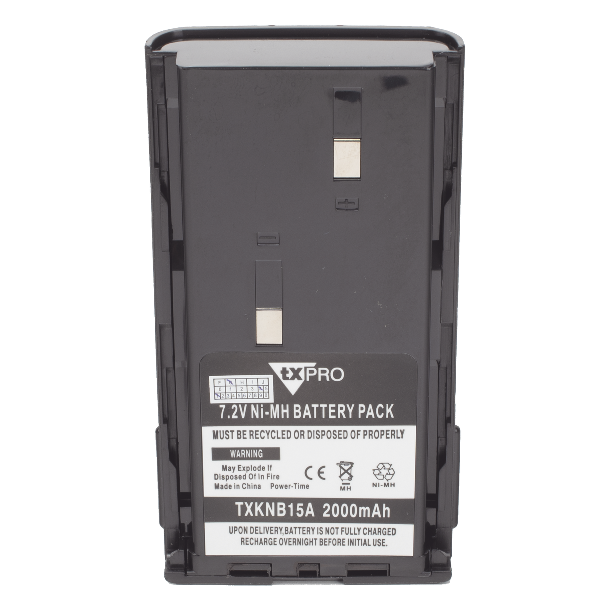 Batería Ni-MH / 2000 mAh / Celdas Japonesas / Carga Rápida 3 h / Policarbonato Resistente / Sellado Ultrasónico / Estándares Militares