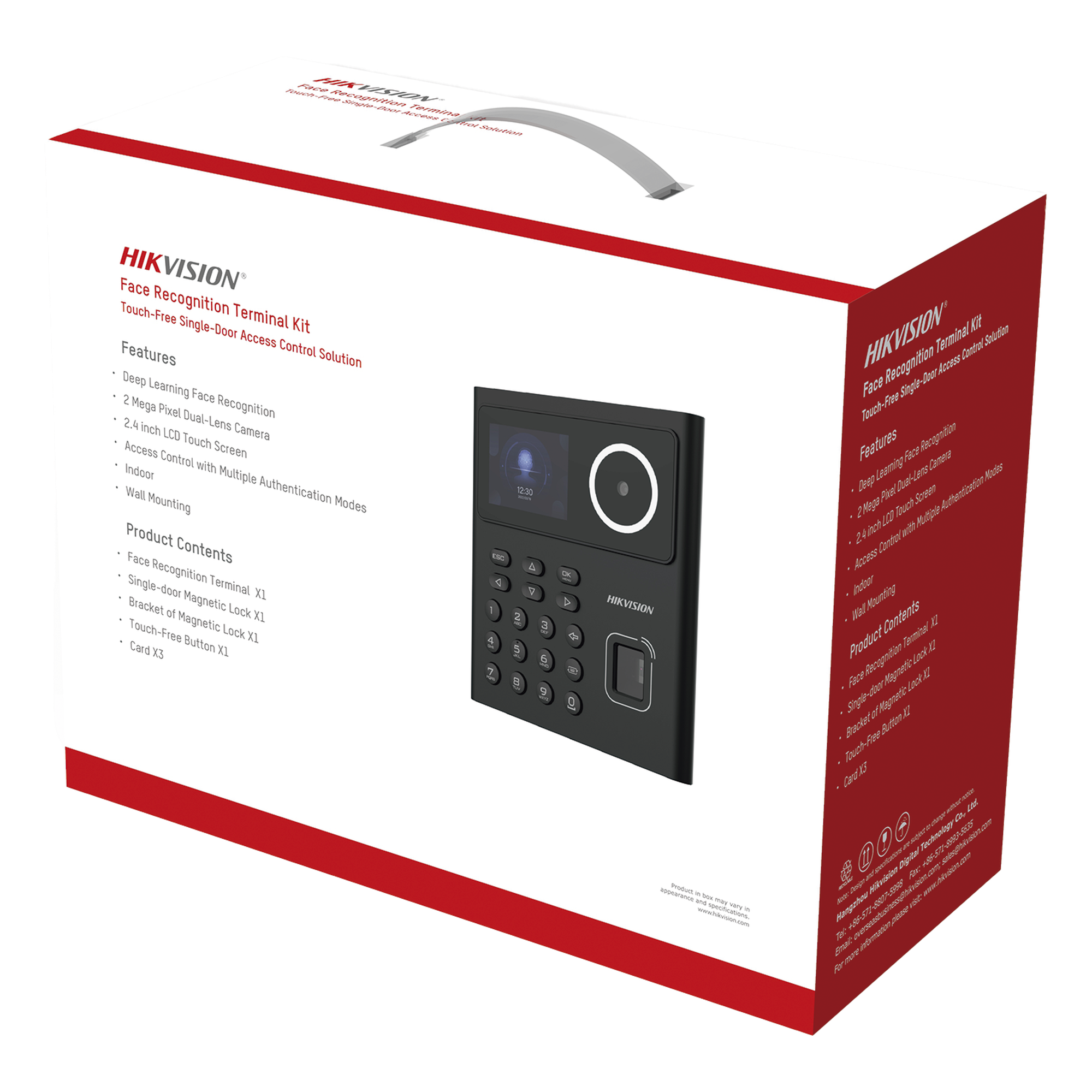 Kit WiFi de Control de Acceso Lite TODO INCLUIDO con Lector de Rostros, Tarjetas y Huellas / 500 Rostros / Compatible con App HIKConnect / Incluye Electroimán Botón de Salida y Montajes Z y L para imán / HIK-IA — HIKVISION · SKU DS-KAS320