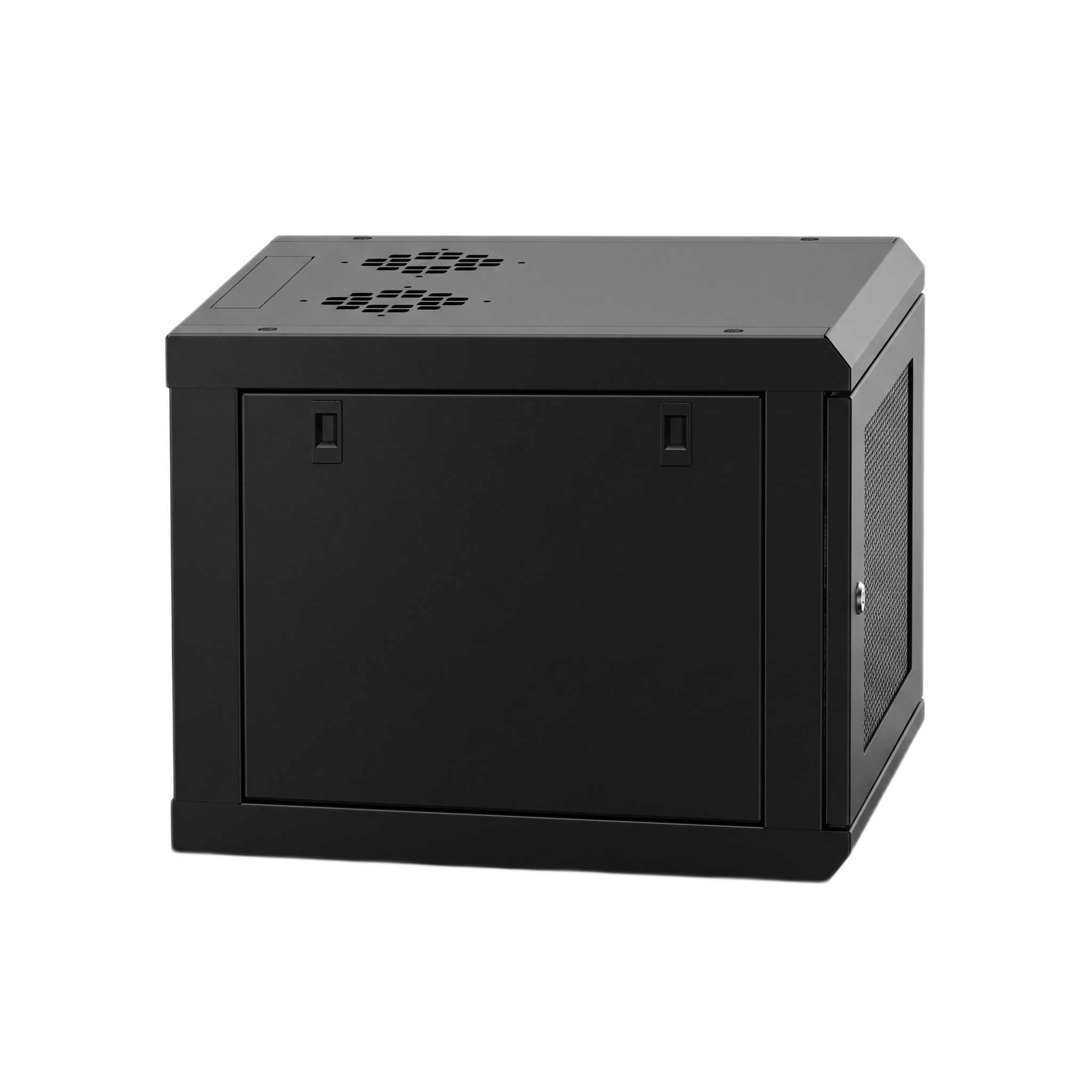Gabinete Rack 19 Pulgadas / 04 Unidades / Ventilado / Montaje Pared / Acero Calibre 20 / Capacidad 100 kg / Dimensiones 636x606x283 mm (25x23.9x11.1 in)