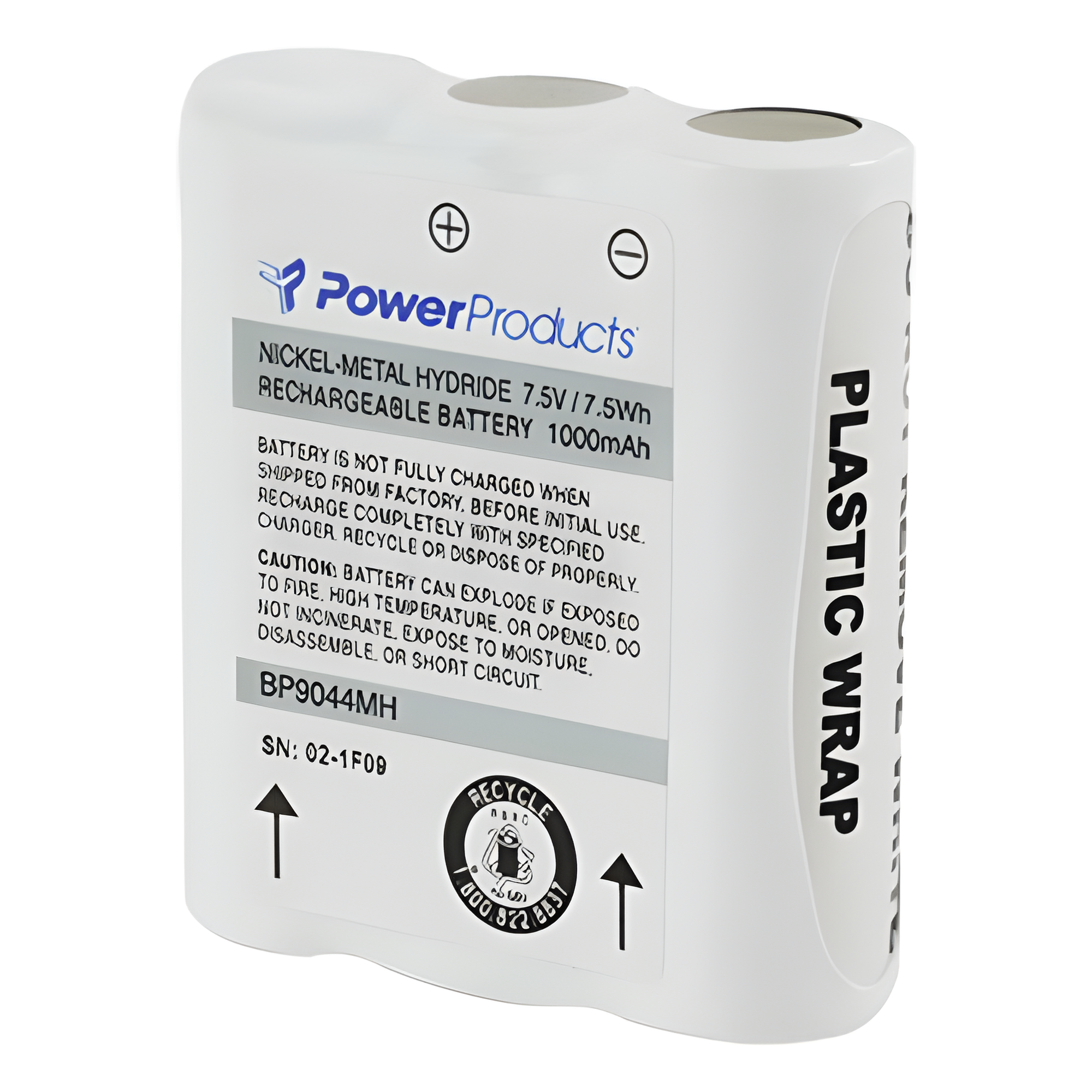 Batería de Ni-MH, 1000 mAh 7.5 V para radios Motorola SP10, SP50, P10, P50+, HT10, SPIRIT M SERIES — POWER PRODUCTS · SKU PP-HNN9044MH
