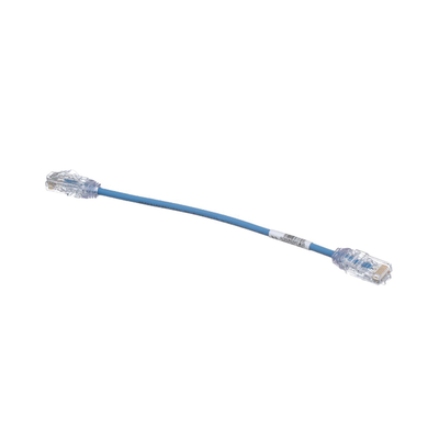 Cable de Parcheo TX6, UTP Cat6, Diámetro Reducido (28AWG), Color Azul, 20.2 cm (8 Pulgadas)