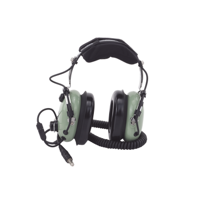 Auriculares de aviación, con micrófono, sobre la cabeza, helicóptero