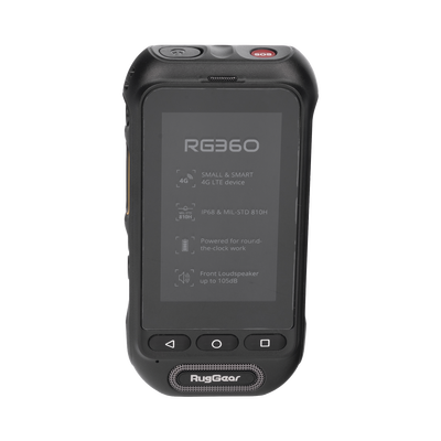 RugGear Radio PoC LTE, IP68 Resistente al Agua, Pantalla Táctil 3", Compatible con NXRadio y TASSTA
