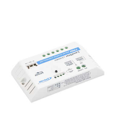 Controlador Solar PWM / 10A / 12/24V / Puerto USB / Indicadores LED / Tierra Positivo Común