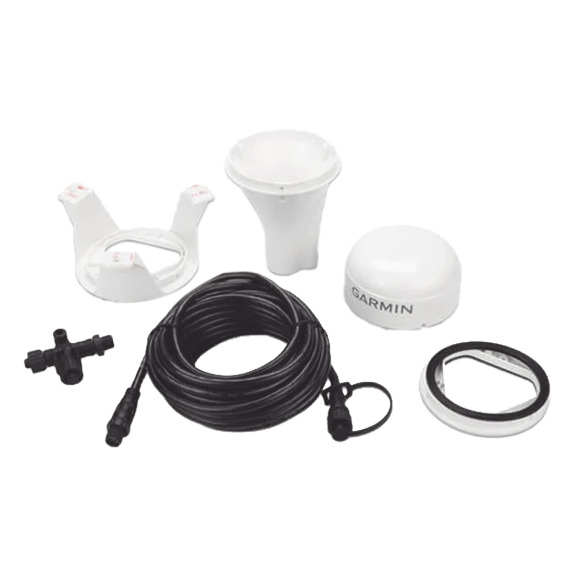 Antena Marina GPS 24xd / Conexión por medio de red NMEA 2000 / Peso 201 g / Cable 6 m / Rango de Temperatura -30 a 80 °C / Material Aleación de Plástico IPX7 / Alimentación 9-32 V CC / Precisión < 1 m CEP — GARMIN · SKU 10-02316-10