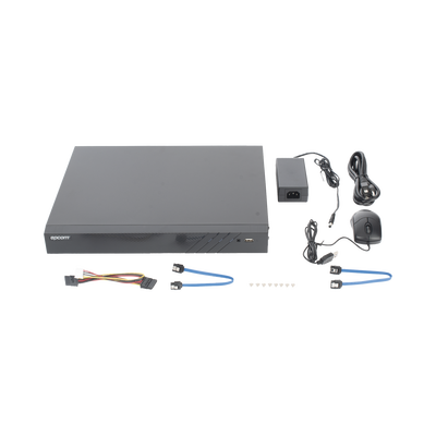 DVR 32 Canales TurboHD + 8 Canales IP / 5 Megapixel Lite - 3K Lite / Acusense (Evita Falsas Alarmas) / Audio Bidireccional / 2 Bahías de Disco Duro / H.265+ / Salida de Video en Full HD