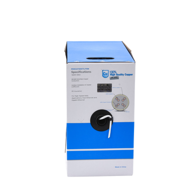 Bobina de Cable UTP Cat5e para Exterior en Color Blanco / 305 Metros (1000 Pies) / Certificada UL / Sin Blindaje