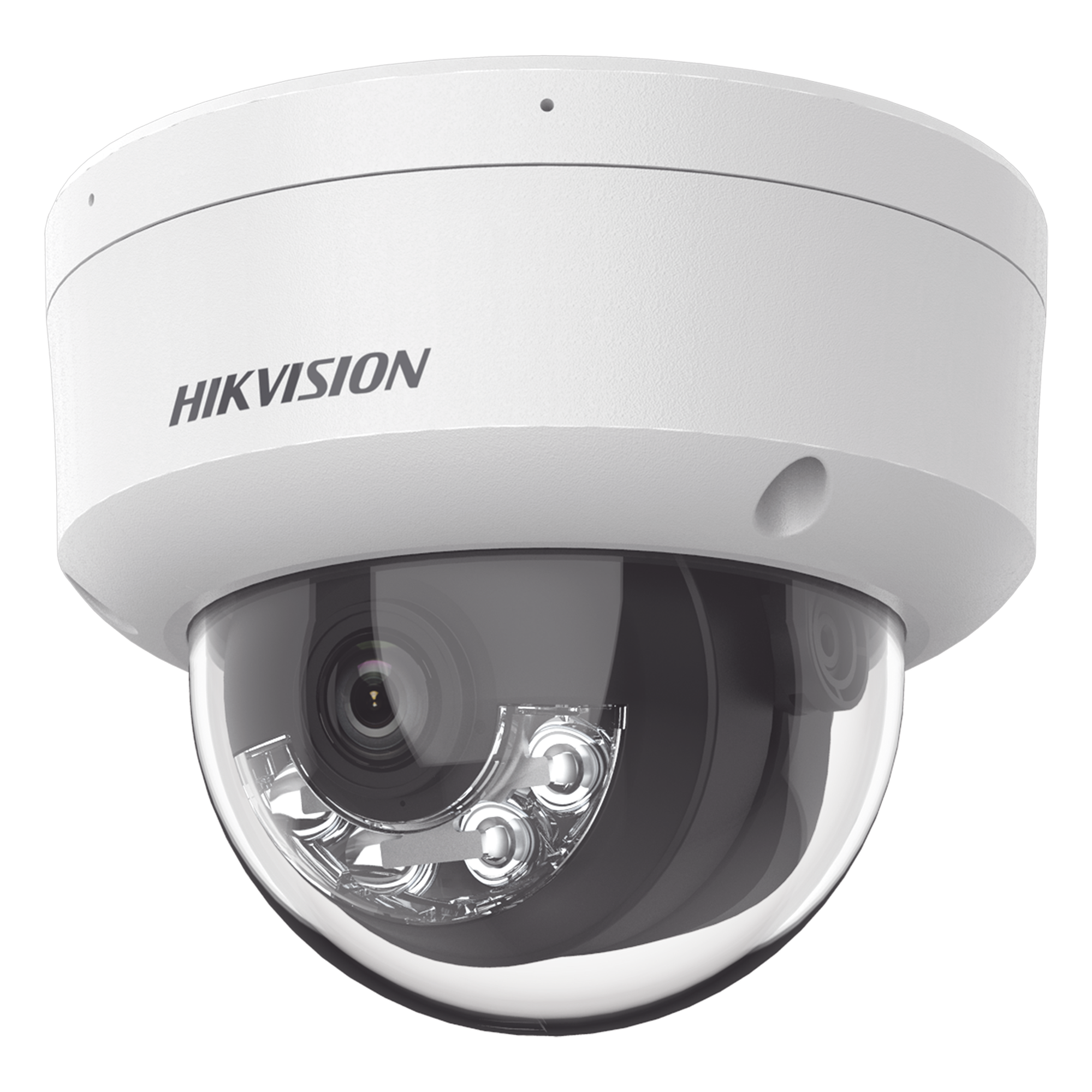 [Dual Light] Domo IP 2 Megapixel / Lente 2.8 mm / 30 mts IR + 30 mts Luz Blanca / Micrófono Integrado / Antivandálico IK08 / ACUSENSE Lite / Exterior IP67 / H.265 / PoE / ONVIF / Micro SD — HIKVISION · SKU DS-2CD1123G2-LIU(F)