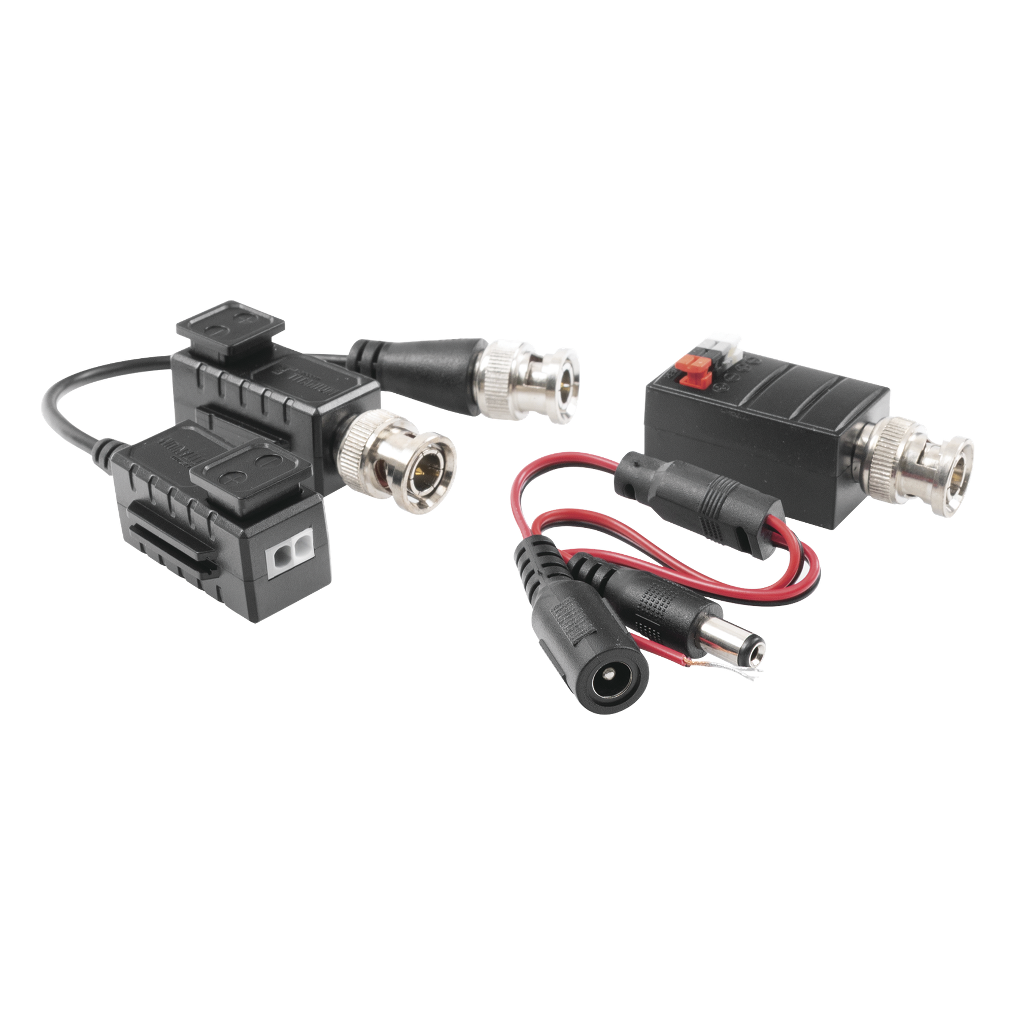 Kit de TRANSCEPTORES DE VIDEO DE LARGO ALCANCE / 320 Metros / Resolución 720P y 1080P / Cat 5e/6 / Compatible con cámaras HD-TVI/CVI/AHD/CVBS / Alimente solo el Receptor / Protección Interconstruida contra sobretensión.