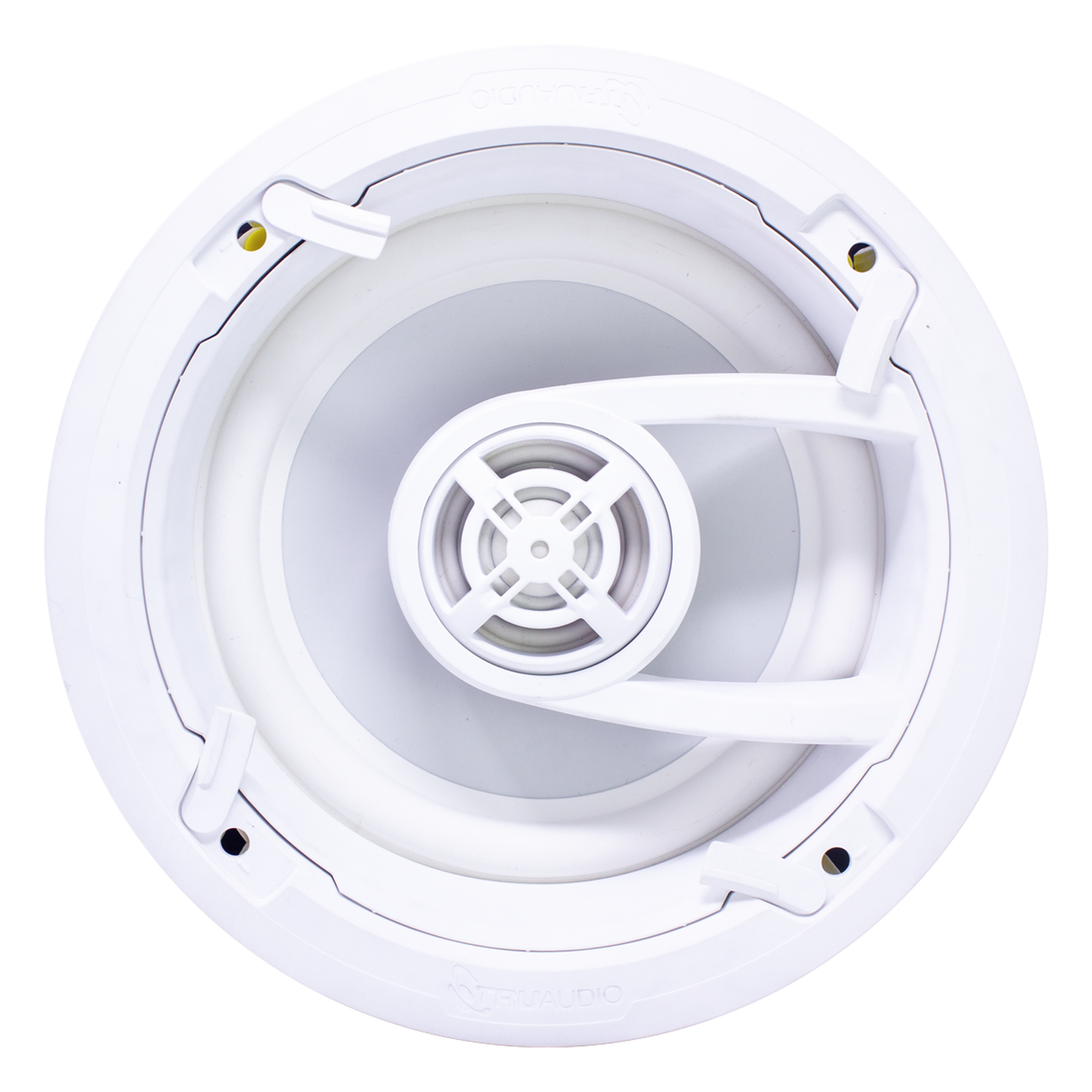 Ghost series, altavoz de 3 vías de plafón 9in, diseño trugrip sin herramientas, woofer de polipropileno blanco, 150w 8ohms