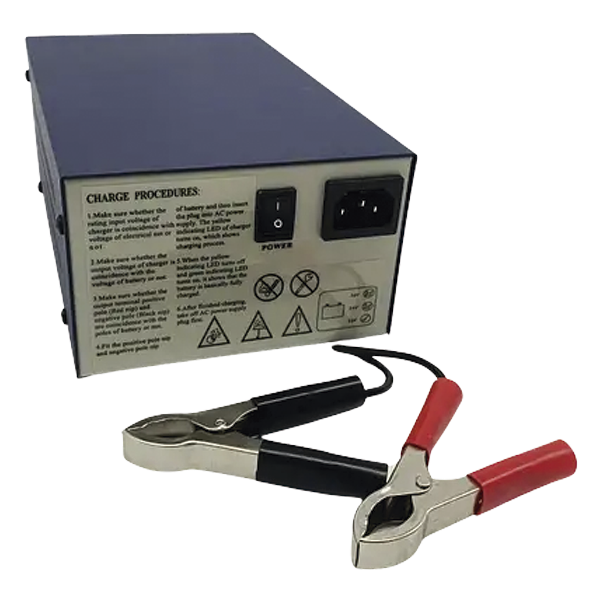 Cargador de Baterías SLA/VRLA / 12 V / 40 a 120 Ah / Entrada Universal 100-240 V AC / Tecnología Switching Sin Transformador / Carga Rápida con Flotación Automática