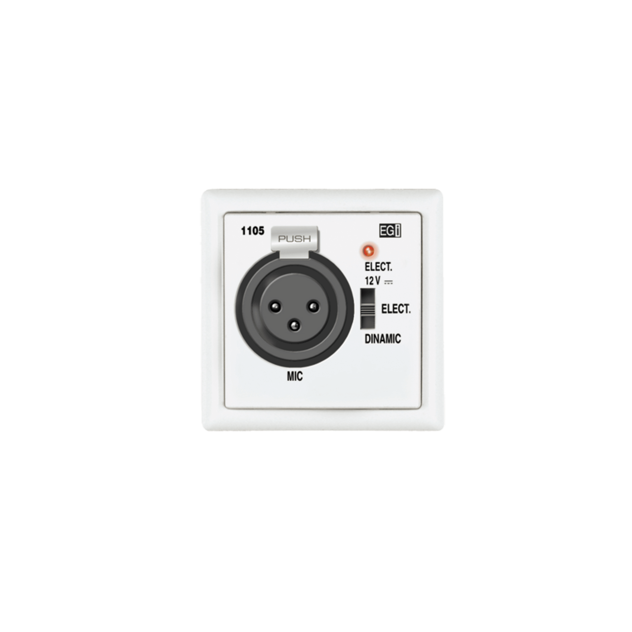 BASE DE ENTRADA MICROFÓNICA XLR PREAMPLIFICADA. BLANCO
