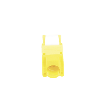 Módulo Jack Keystone Cat6A (Toolless), con Terminación en Ángulo 180 - Color Amarillo, Compatible con Faceplate y Patchpanel Linkedpro