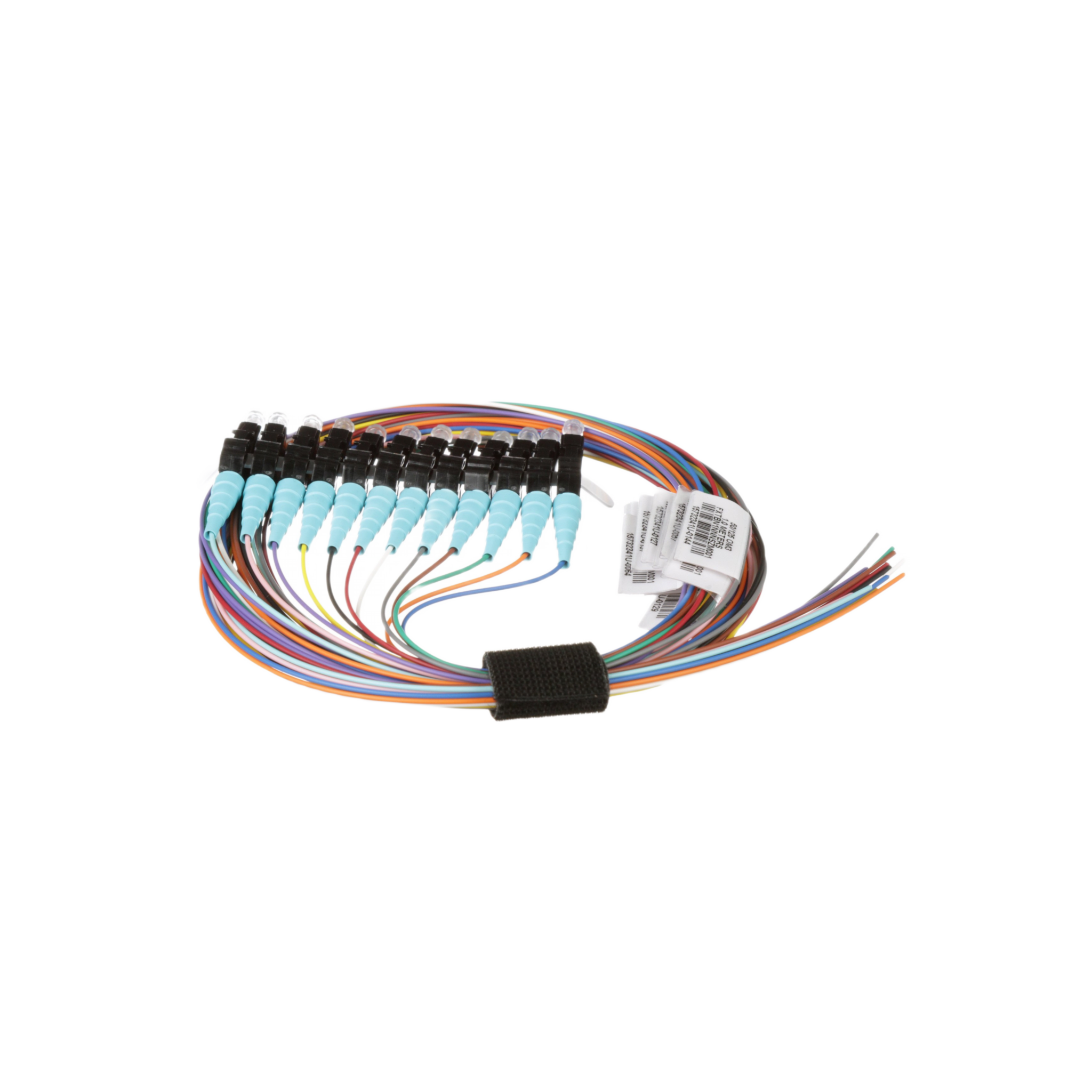 Kit de 12 Pigtails con Conector LC, Multimodo 50/125 OM4, 900um, de 1 Metro (3.28 Pies)