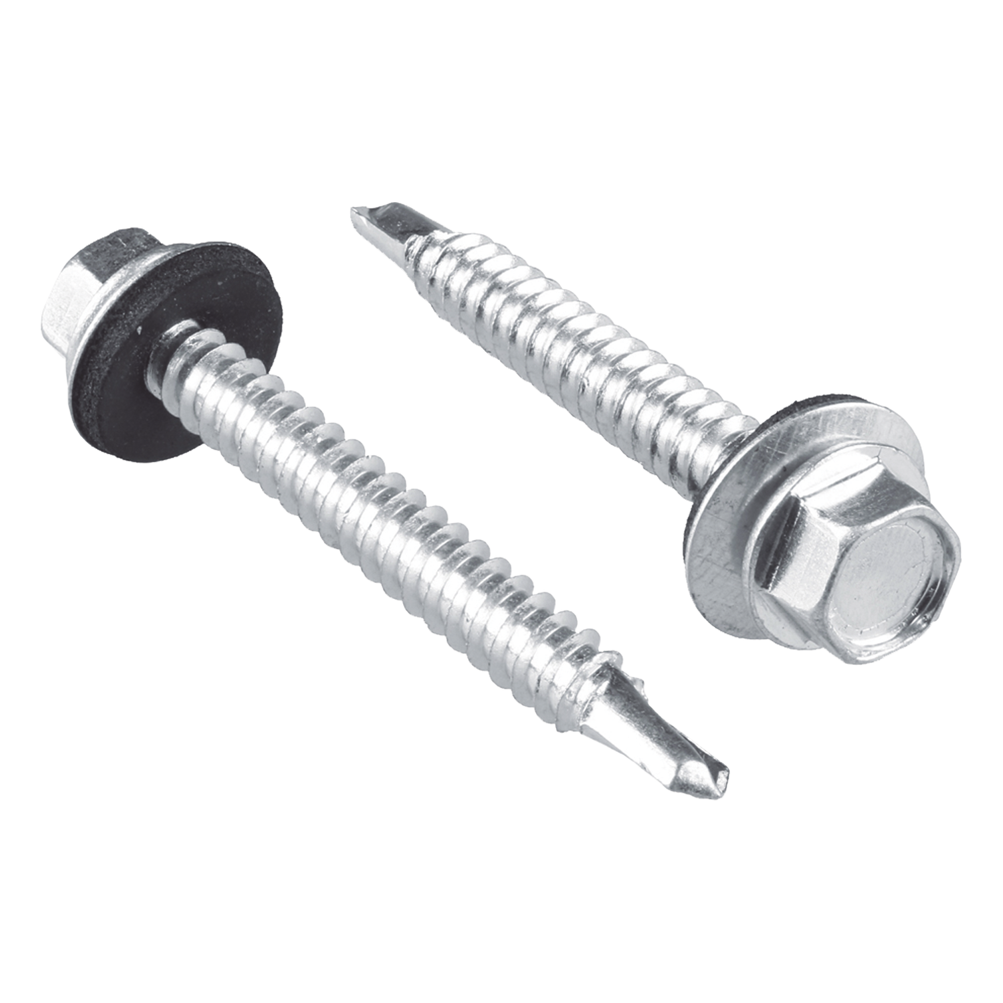 Tornillo -Pija cabeza hexagonal con rondana y punta de broca #14 x 3/4", 100 piezas. — SURTEK · SKU SYS-PHR-1434