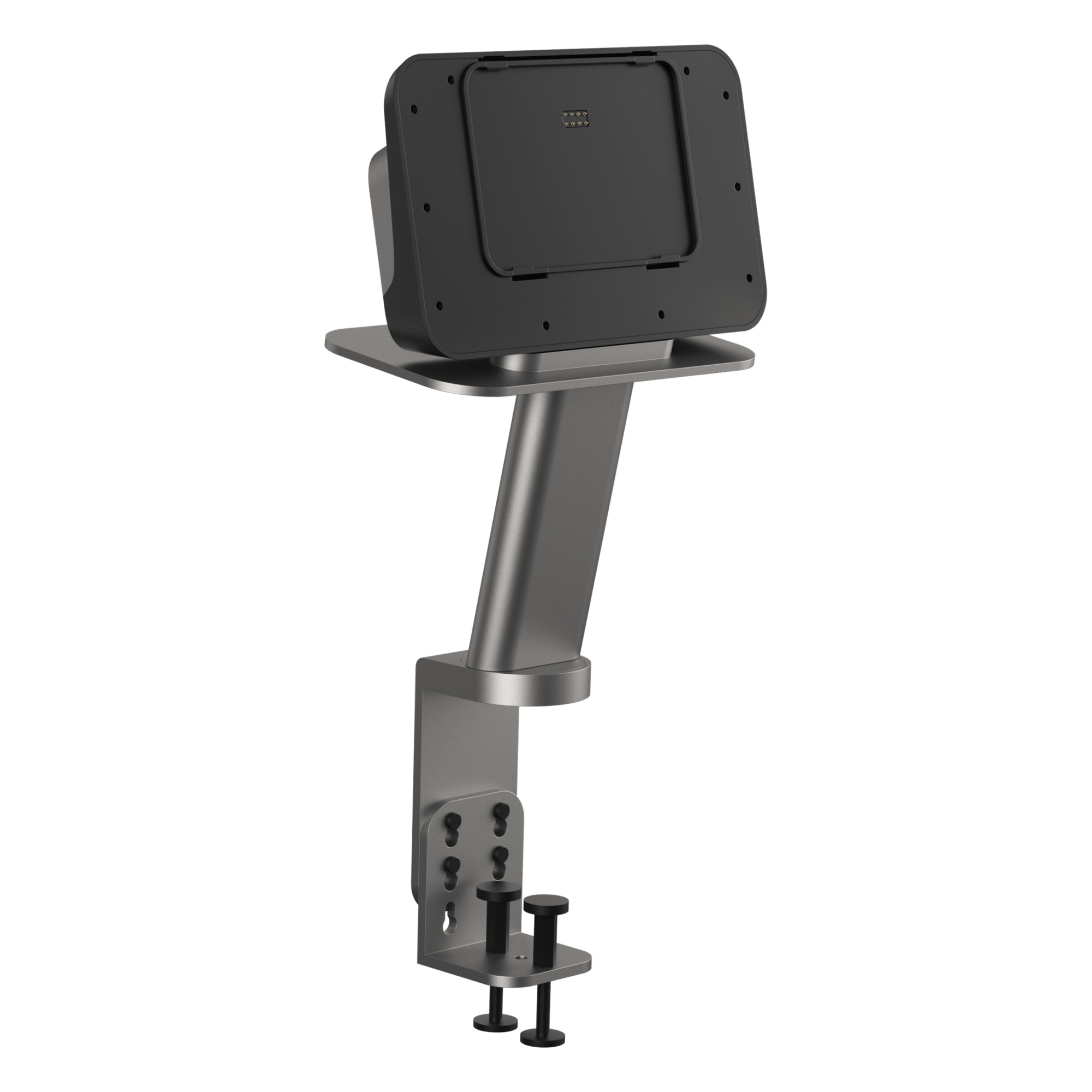 Soporte Fijo para Mesa / Tablet SUNMI CPad / Quick Lock / Doble Seguro / Giro 180° / Ocultamiento de Cables / Indicador Luminoso / Banco de Energía 160x81x28 mm · SKU CPAD-TABLE-STAND
