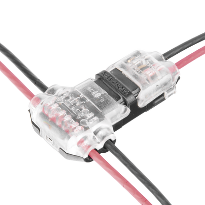 Conector en forma de T para 2 Contactos / Para una Conexión Rápida