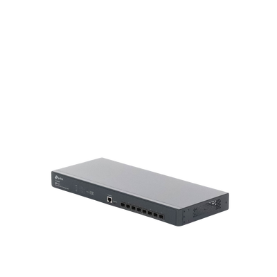 Switch Fibra Óptica L2+ Omada / 8 Puertos SFP+ 10G / 2 Puertos Consola (RJ45 y micro-USB) / Administración Centralizada Omada o Stand-Alone / Multicast IGMP / Calidad de Servicio / Montaje en Rack / Silencioso (sin ventiladores)