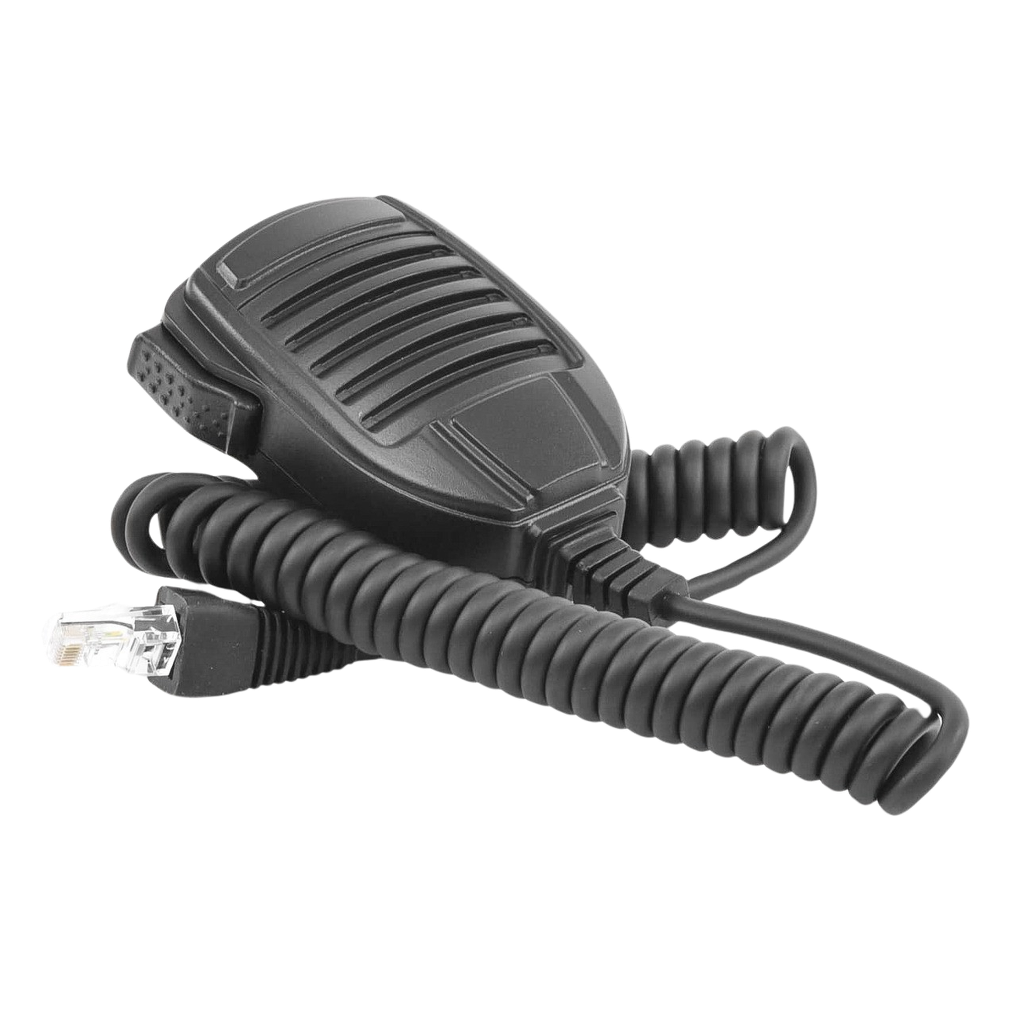 Micrófono para Radio Móvil / Conector 8 Pines / IP54 / Cable PU con Kevlar / 40 kg Resistencia / PTT con Guantes