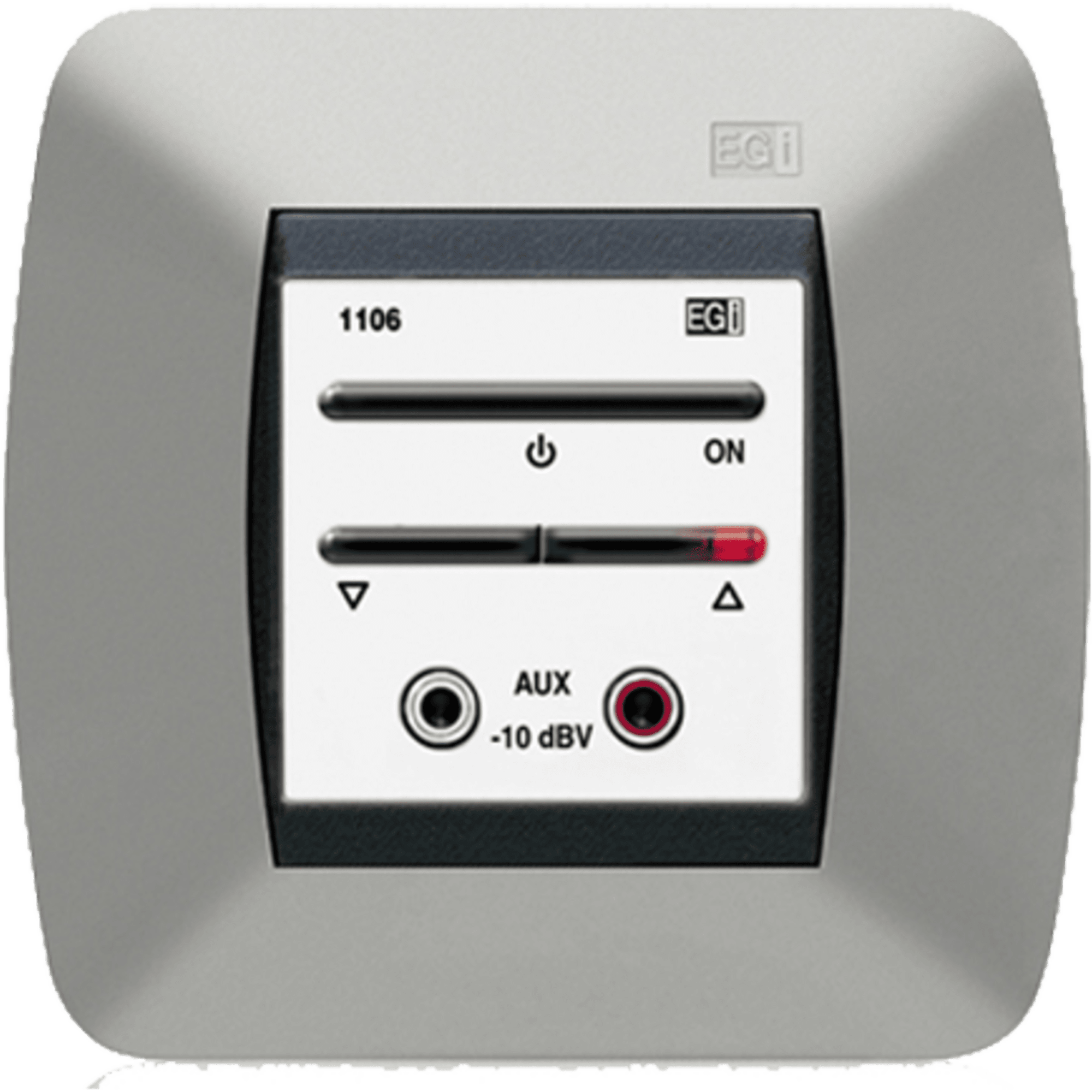Módulo De Entrada Para Señal De Audio Auxiliar Con Encendido/Apagado Y Regulación De Volume, Color Blanco