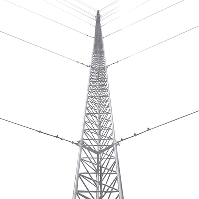 Kit de Torre Arriostrada de Piso de 36 m Altura con Tramo STZ35 Galvanizado Electrolítico (No incluye retenida). — SYSCOM TOWERS · SKU KTZ-35E-036