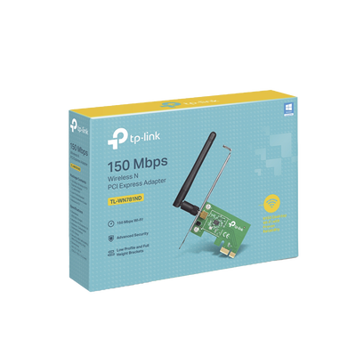 Adaptador Inalámbrico PCI Express / Velocidad inalámbrica de hasta 150 Mbps / Cifrado WPA/WPA2 / Compatible con windows y Linux 